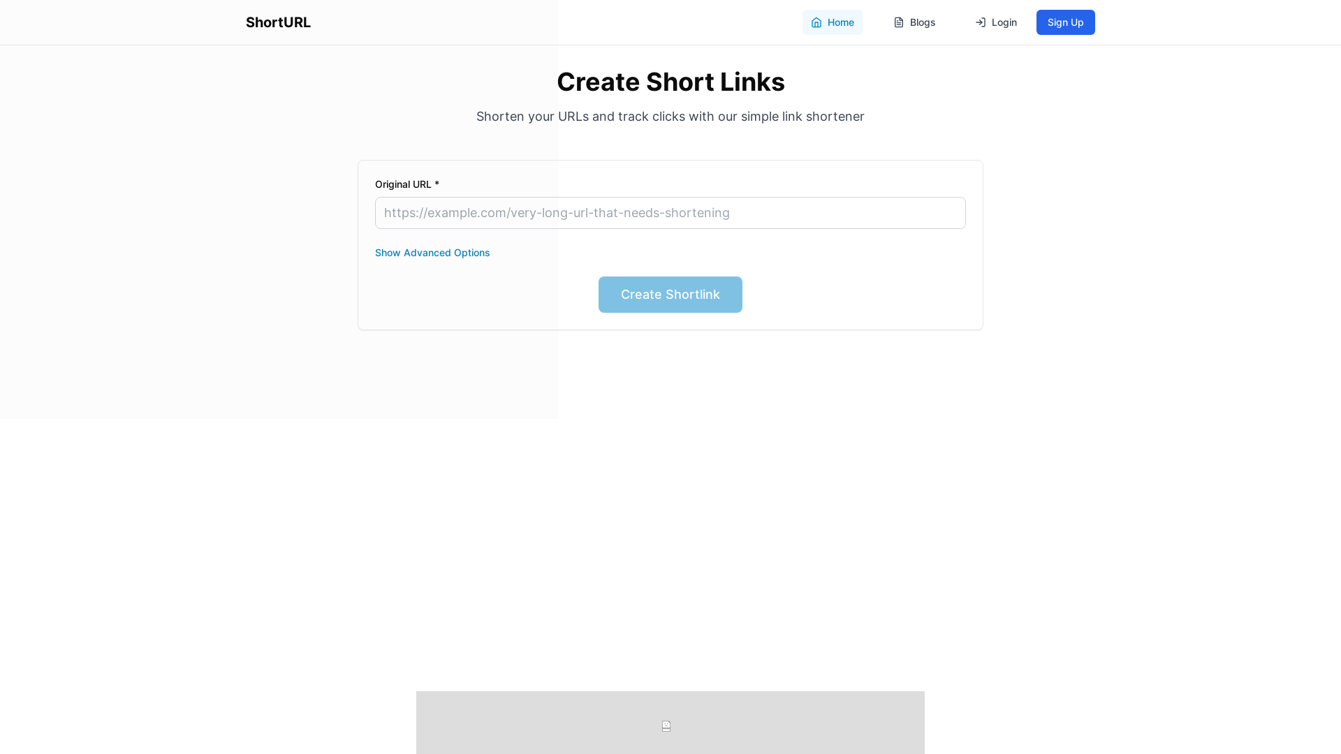 website screenshot of https://shorturl-blog-system.pages.dev/