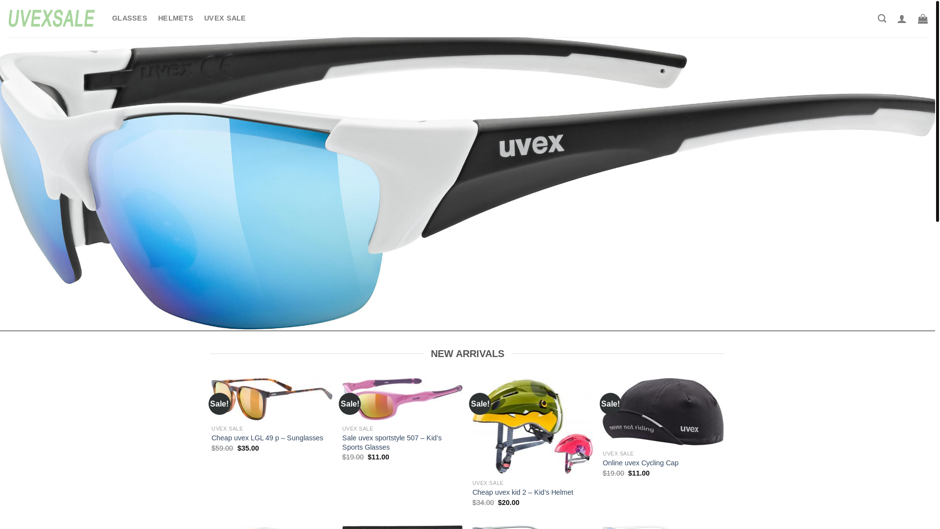 website screenshot of http://uvexsale.com/