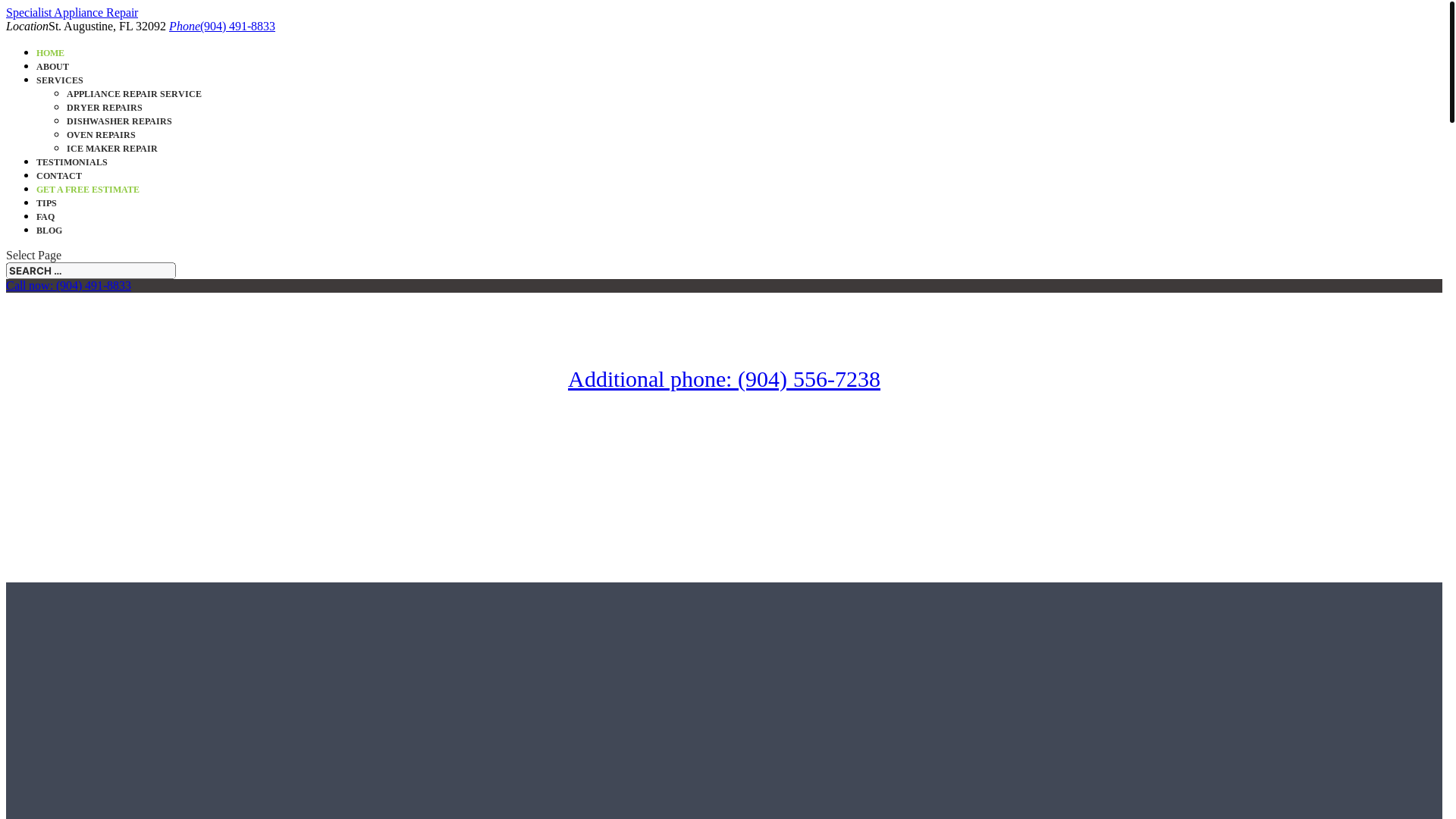 website screenshot of https://specialistappliancerepair-fl.com/