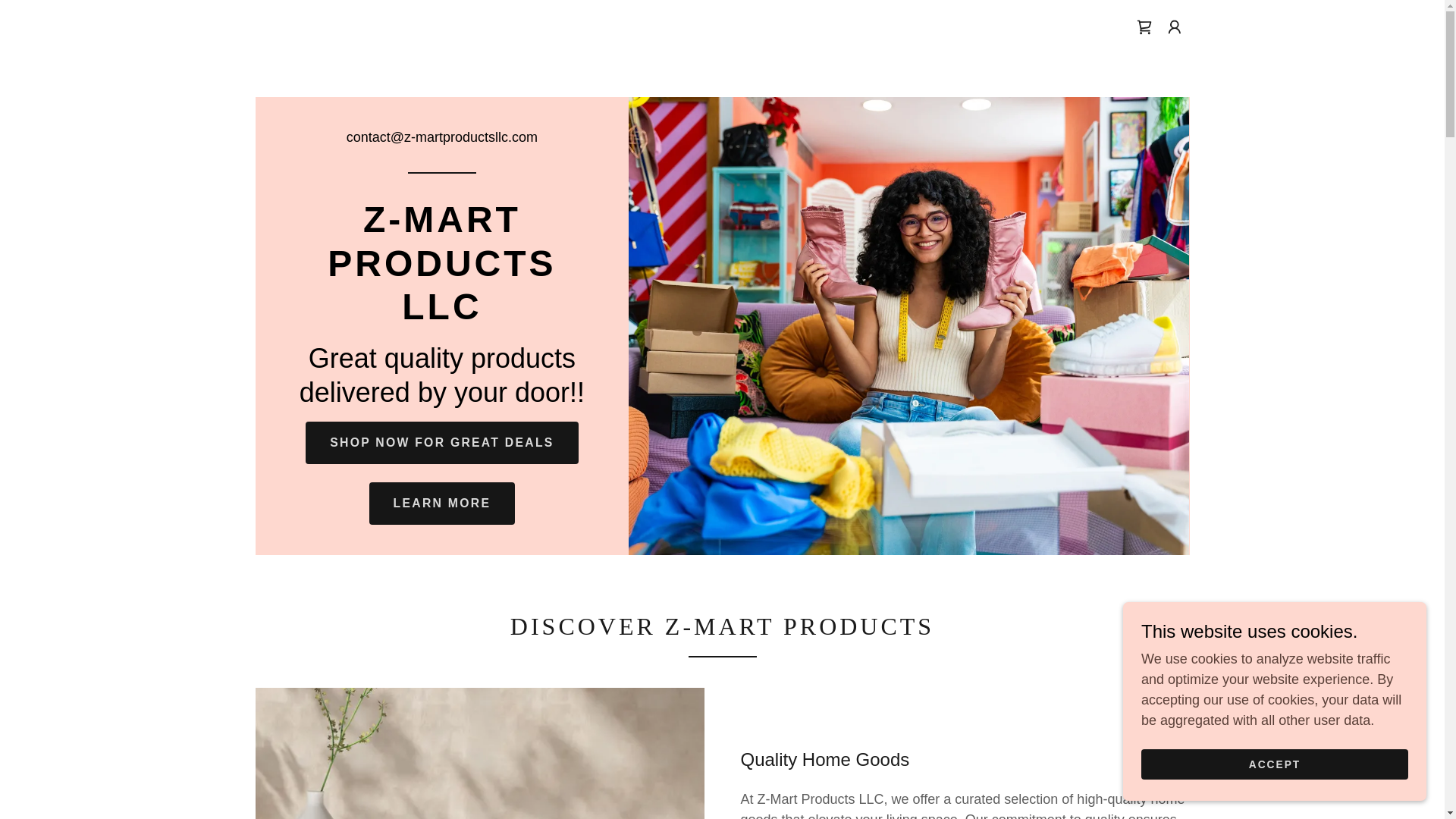website screenshot of https://z-martproductsllc.com/