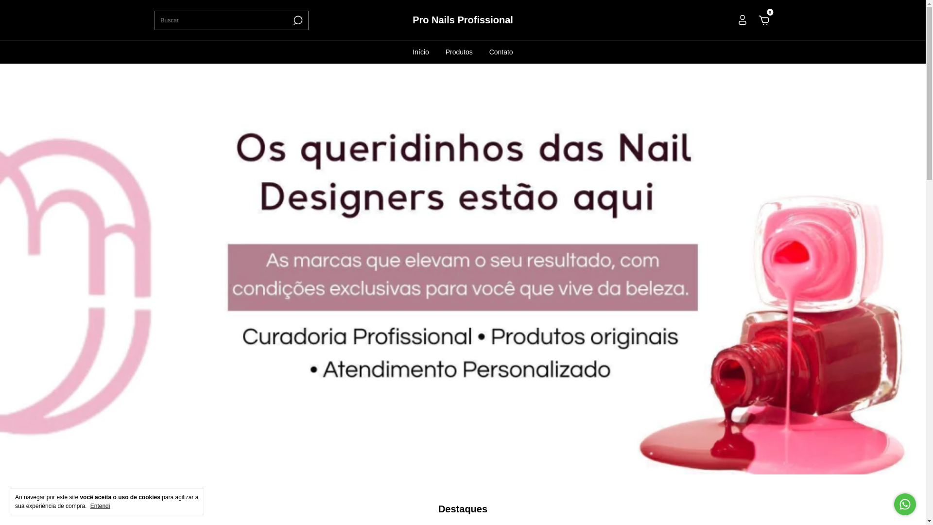 website screenshot of https://pronailsprofissional.com.br/
