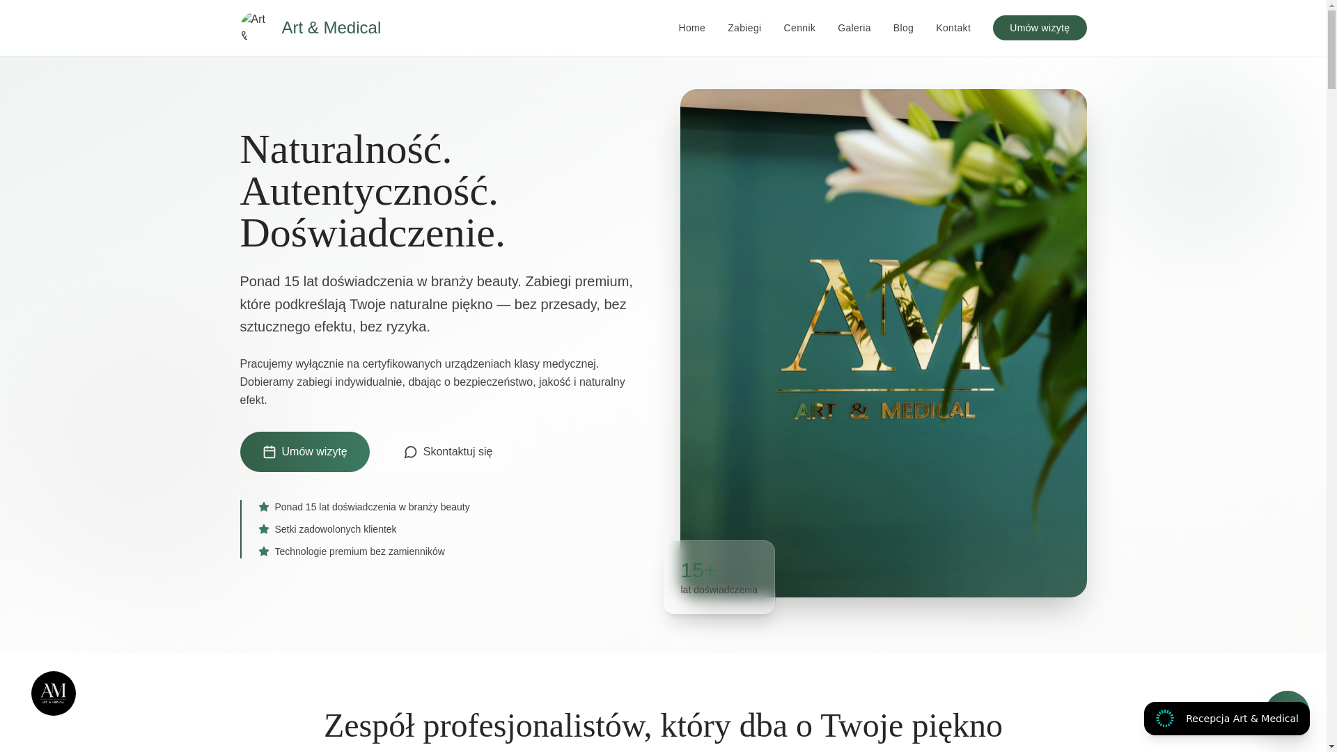 website screenshot of https://artandmedical.pl
