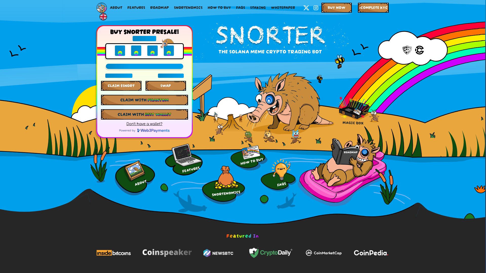 website screenshot of https://claim-snorter.pages.dev/