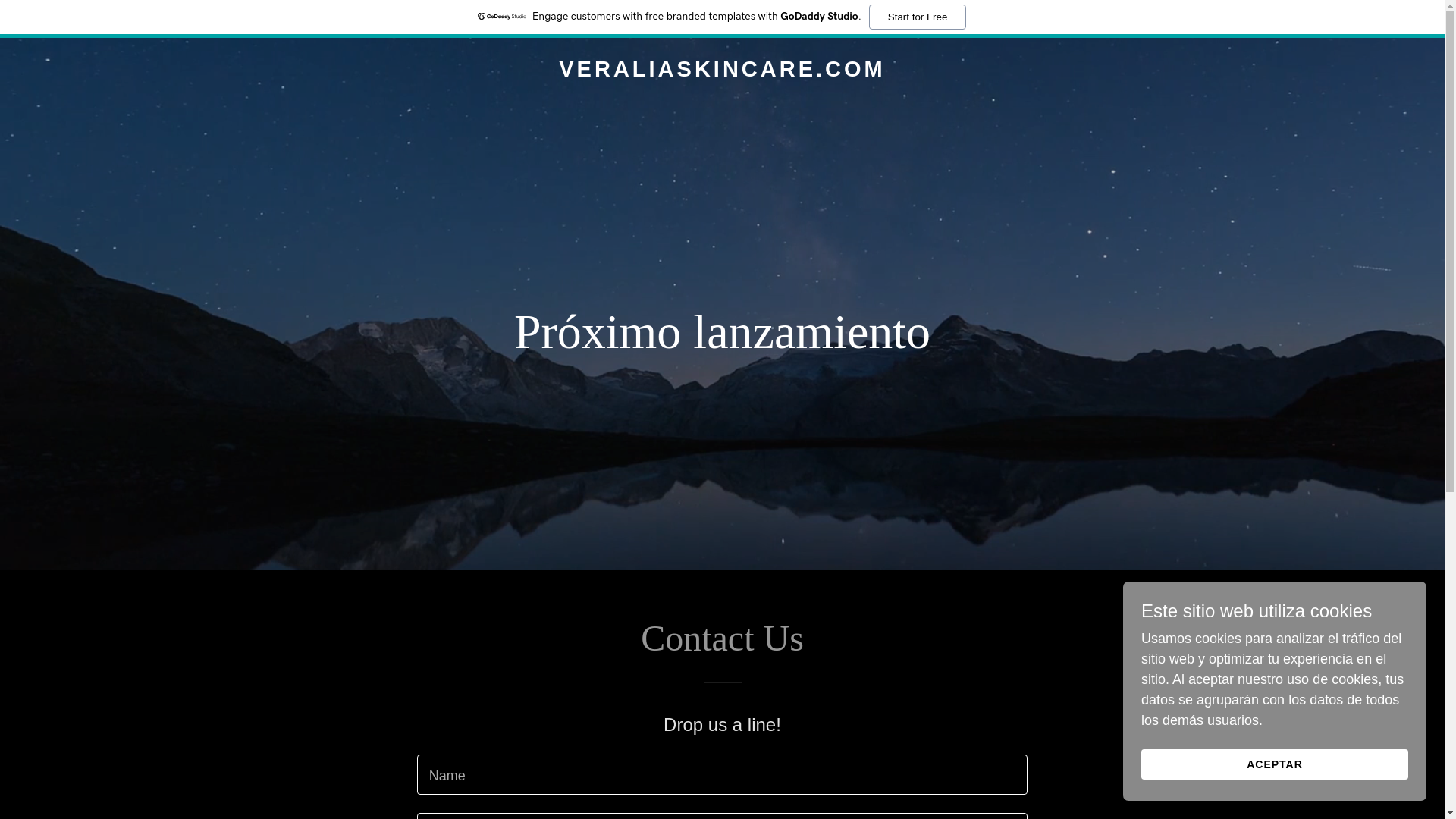website screenshot of https://veraliaskincare.com/