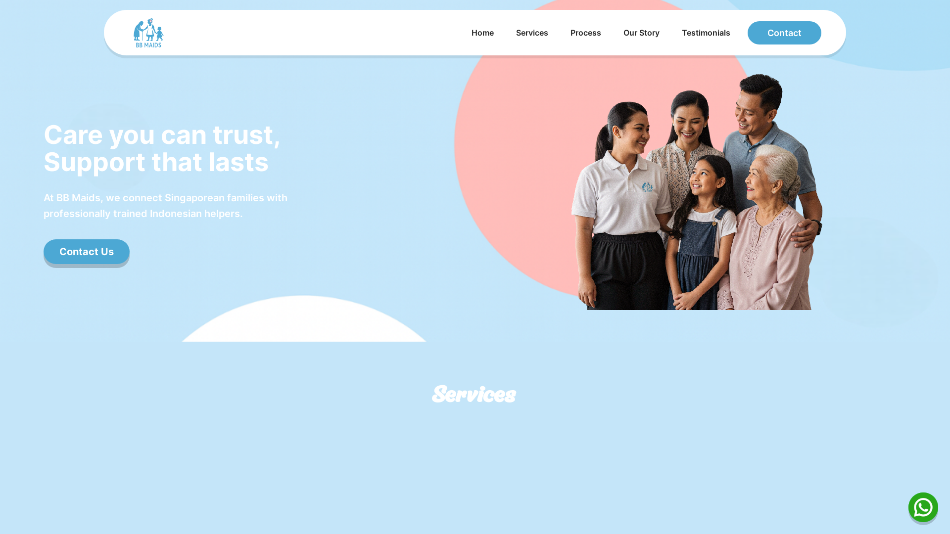 website screenshot of https://bb-maids-landing-page.pages.dev/