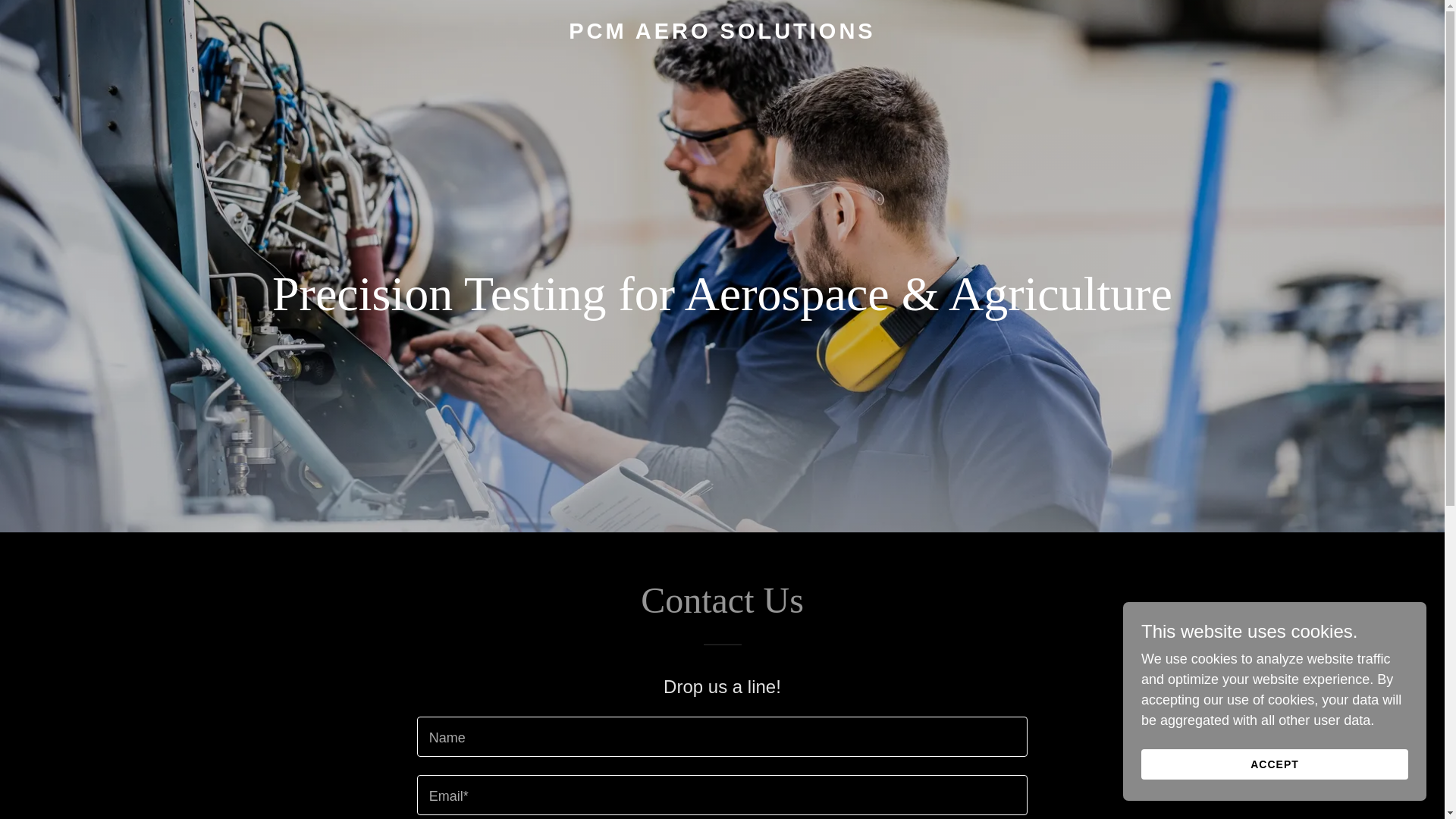 website screenshot of https://pcm-aero-solutions.com/
