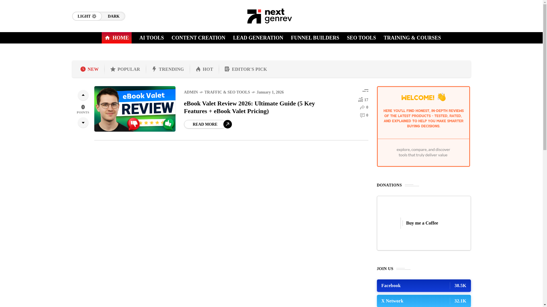 website screenshot of https://nextgreviews.com/