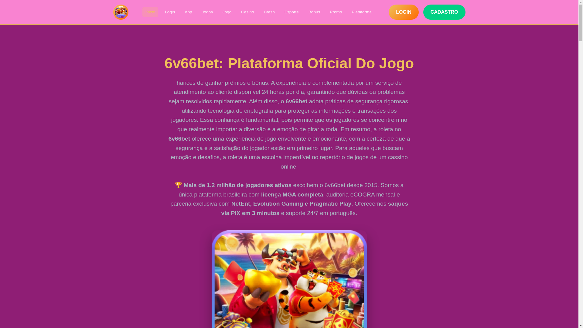 website screenshot of https://6v66beta.com/