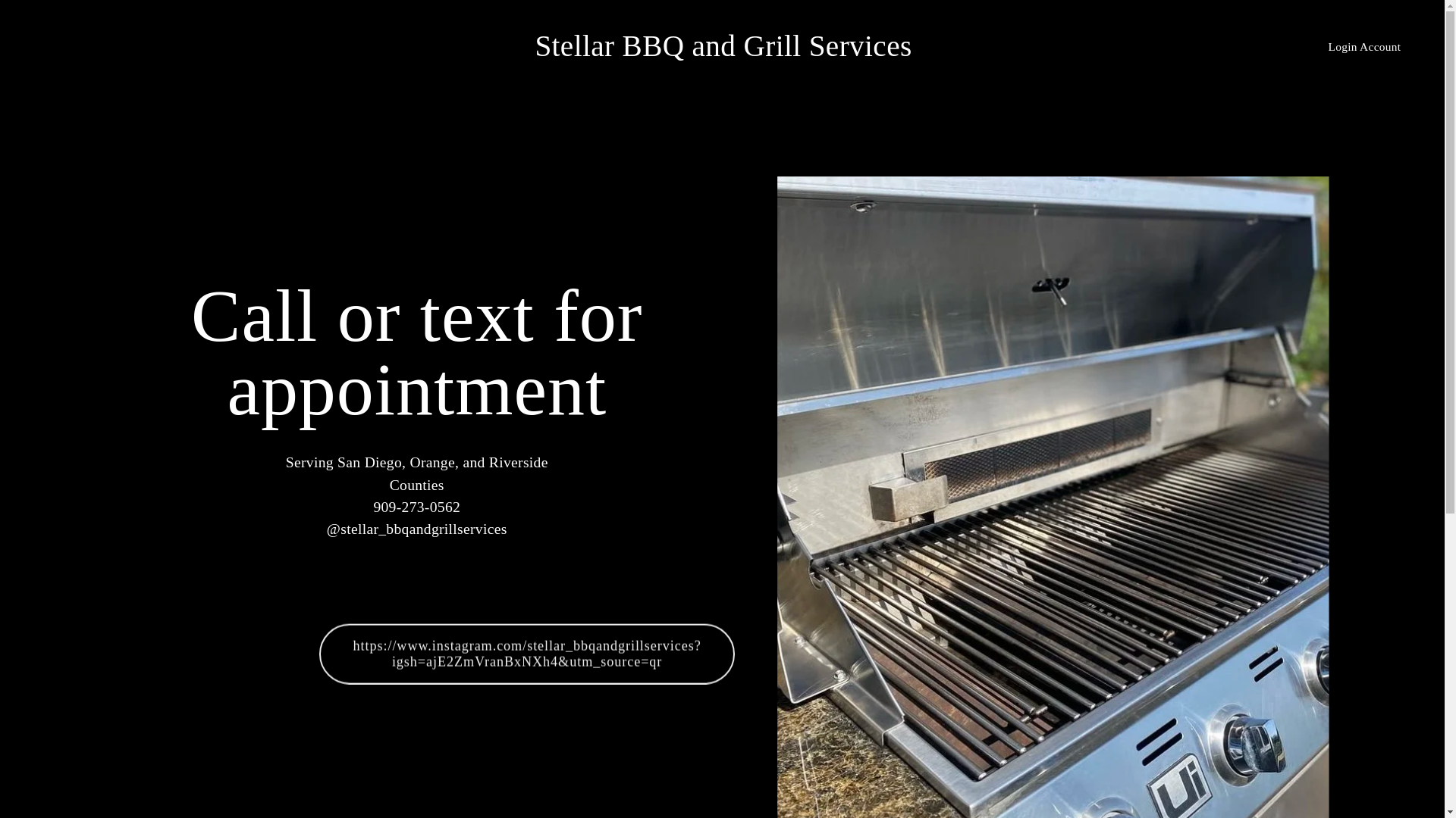 website screenshot of https://stellarbbqandgrillservices.com/