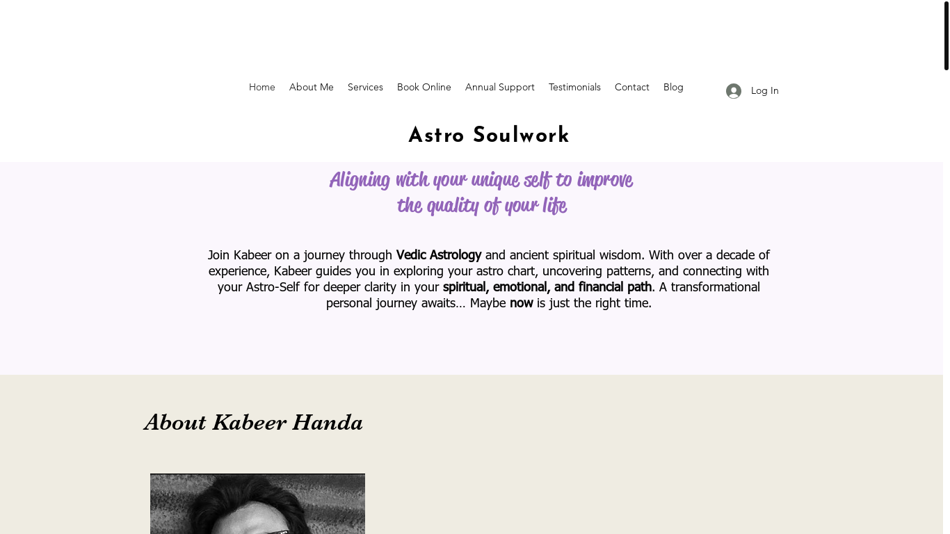 website screenshot of https://astrosoulwork.com/