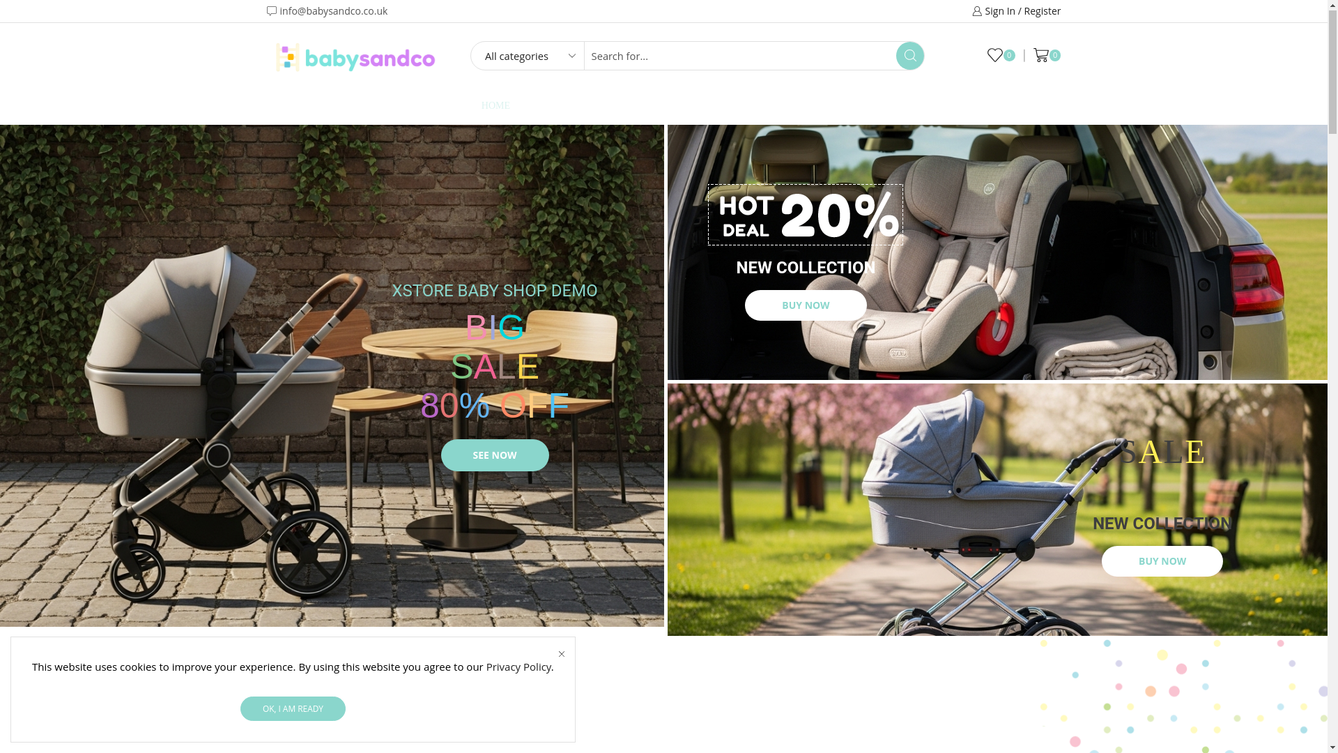 website screenshot of https://babysandco.co.uk/