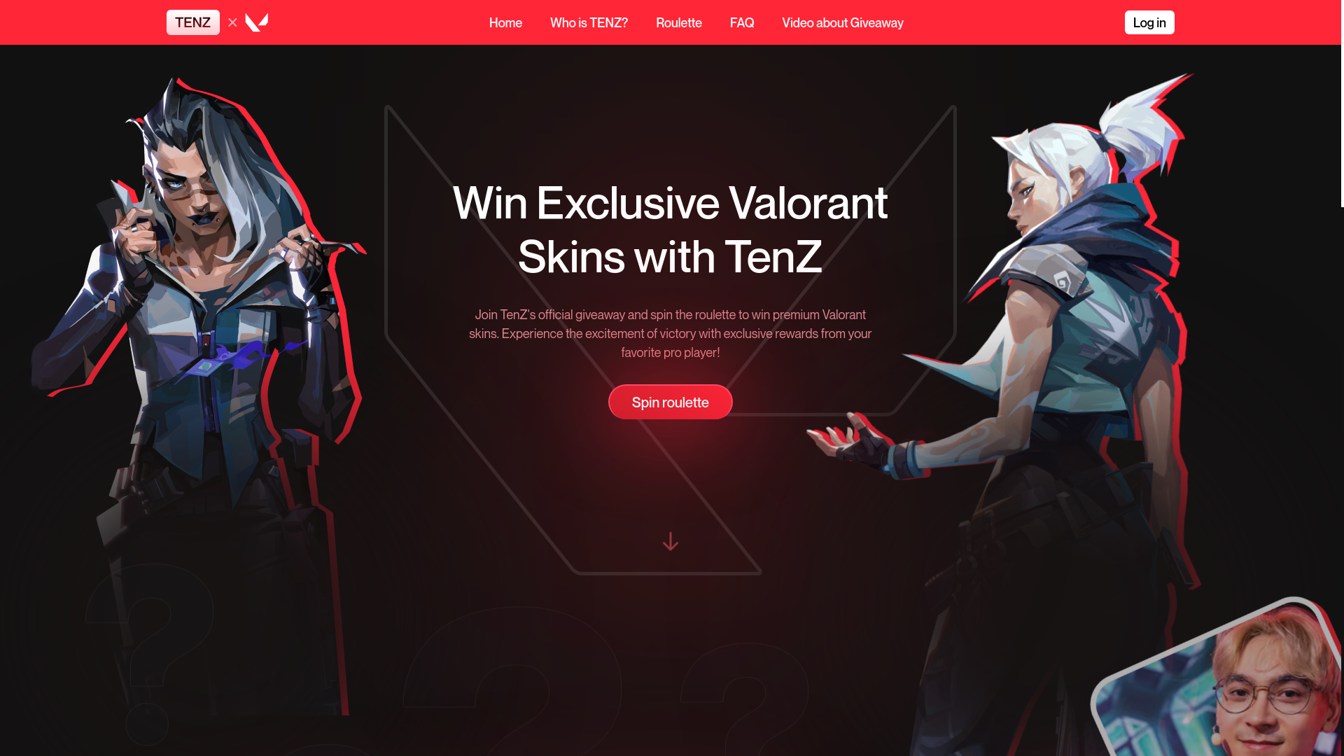 website screenshot of https://valoloot.vip/