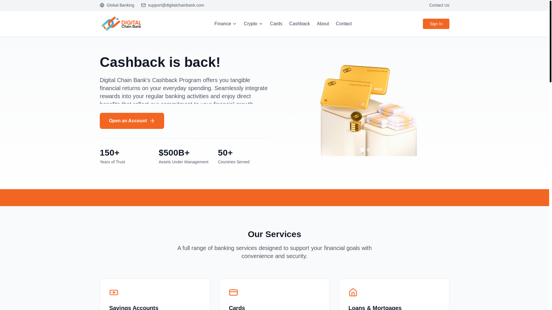 website screenshot of https://digitalchainb.com/