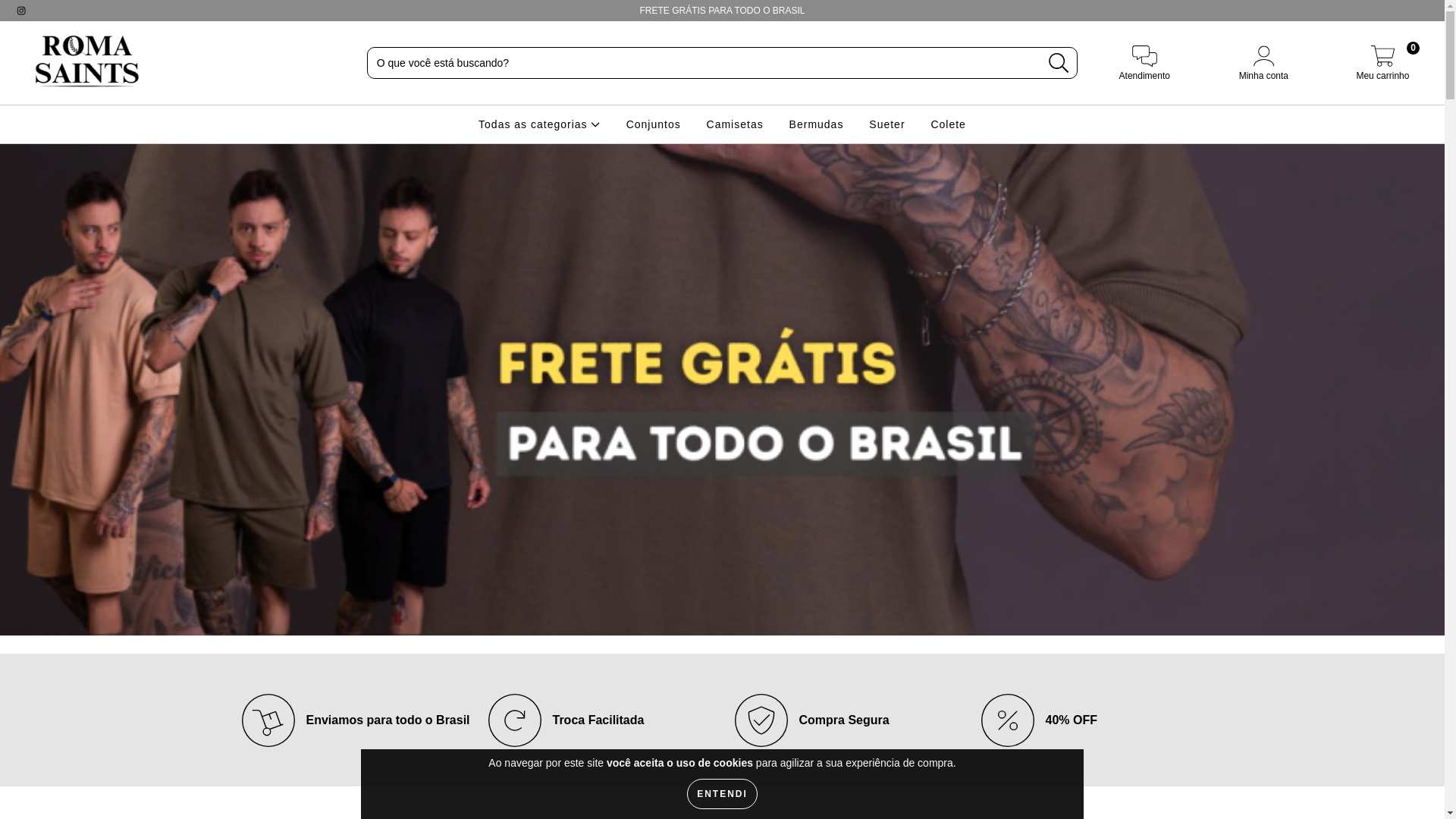 website screenshot of https://romasaints.com.br/