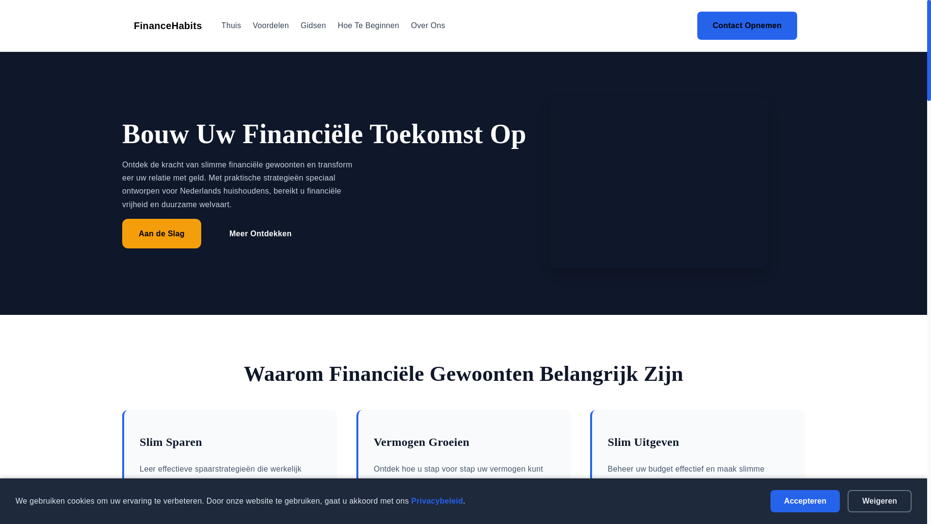 website screenshot of https://finance-habits.com/