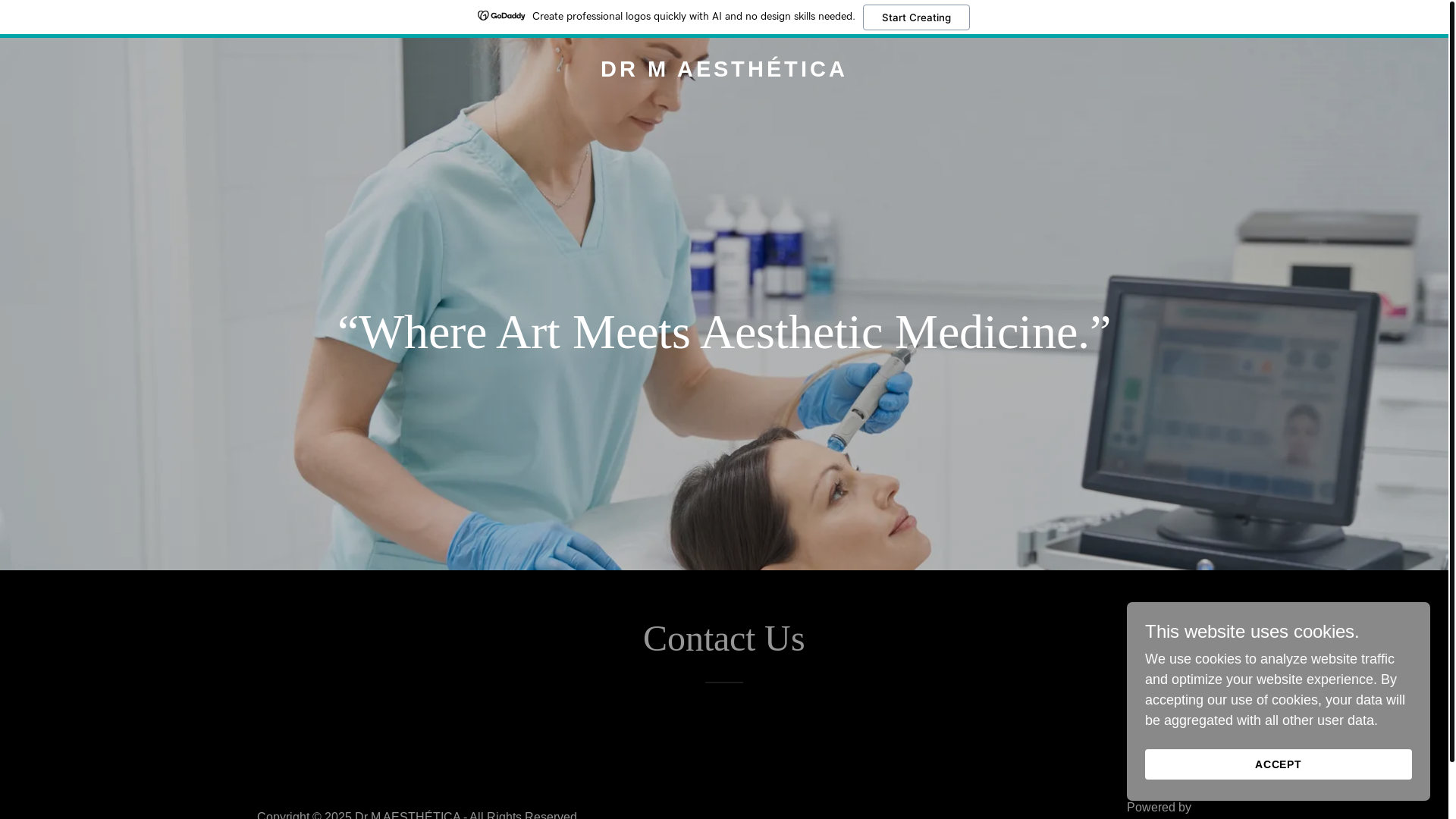 website screenshot of https://drmaesthetica.com/