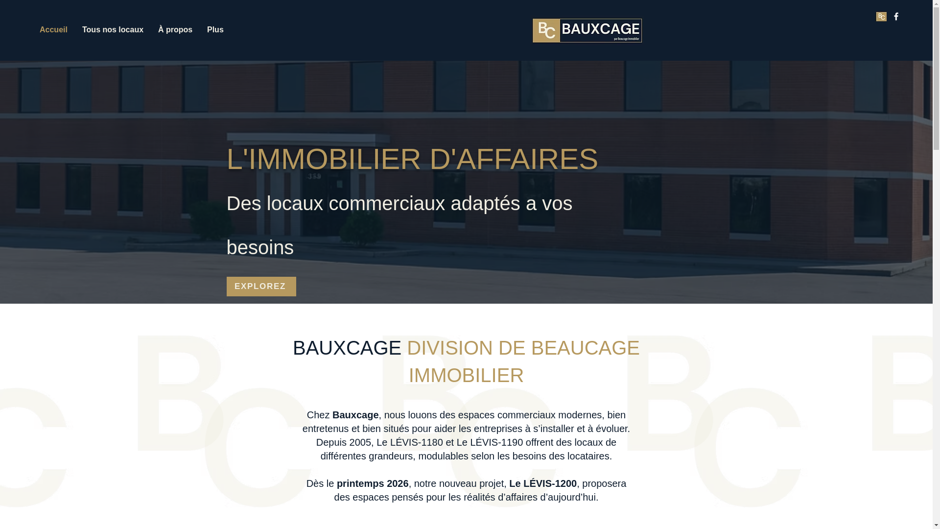 website screenshot of https://beaucageimmo.ca/