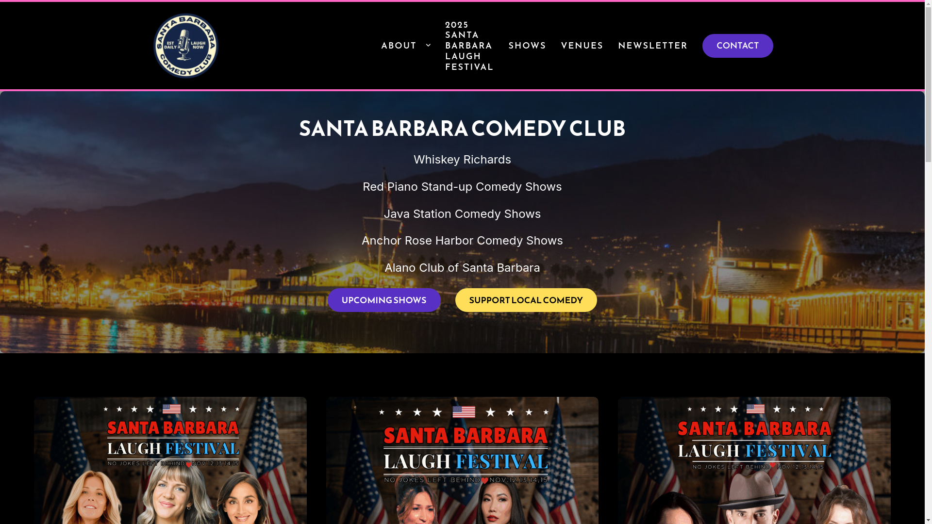 website screenshot of https://speakeasycomedy.club/