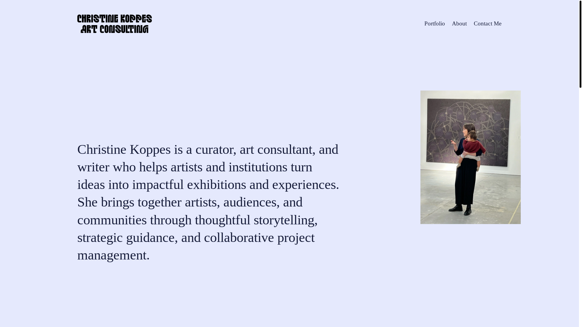 website screenshot of https://christinekoppes.com/