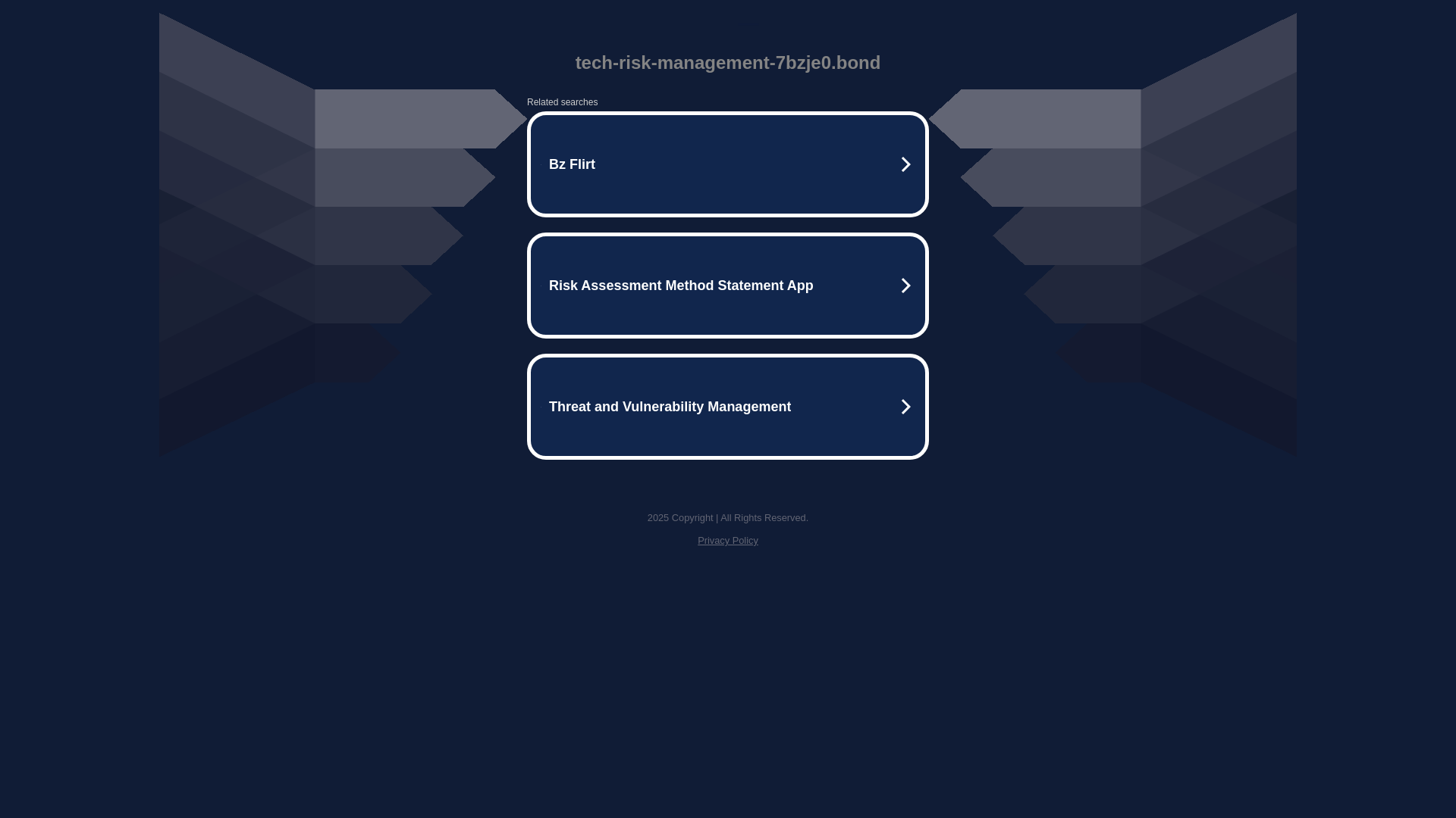 website screenshot of https://tech-risk-management-7bzje0.bond/