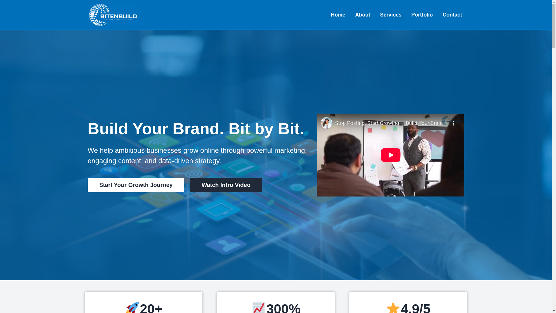 website screenshot of https://bitenbuild.com/