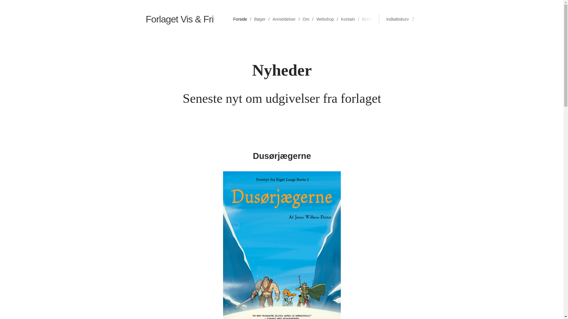 website screenshot of https://forlagetvisogfri.dk/