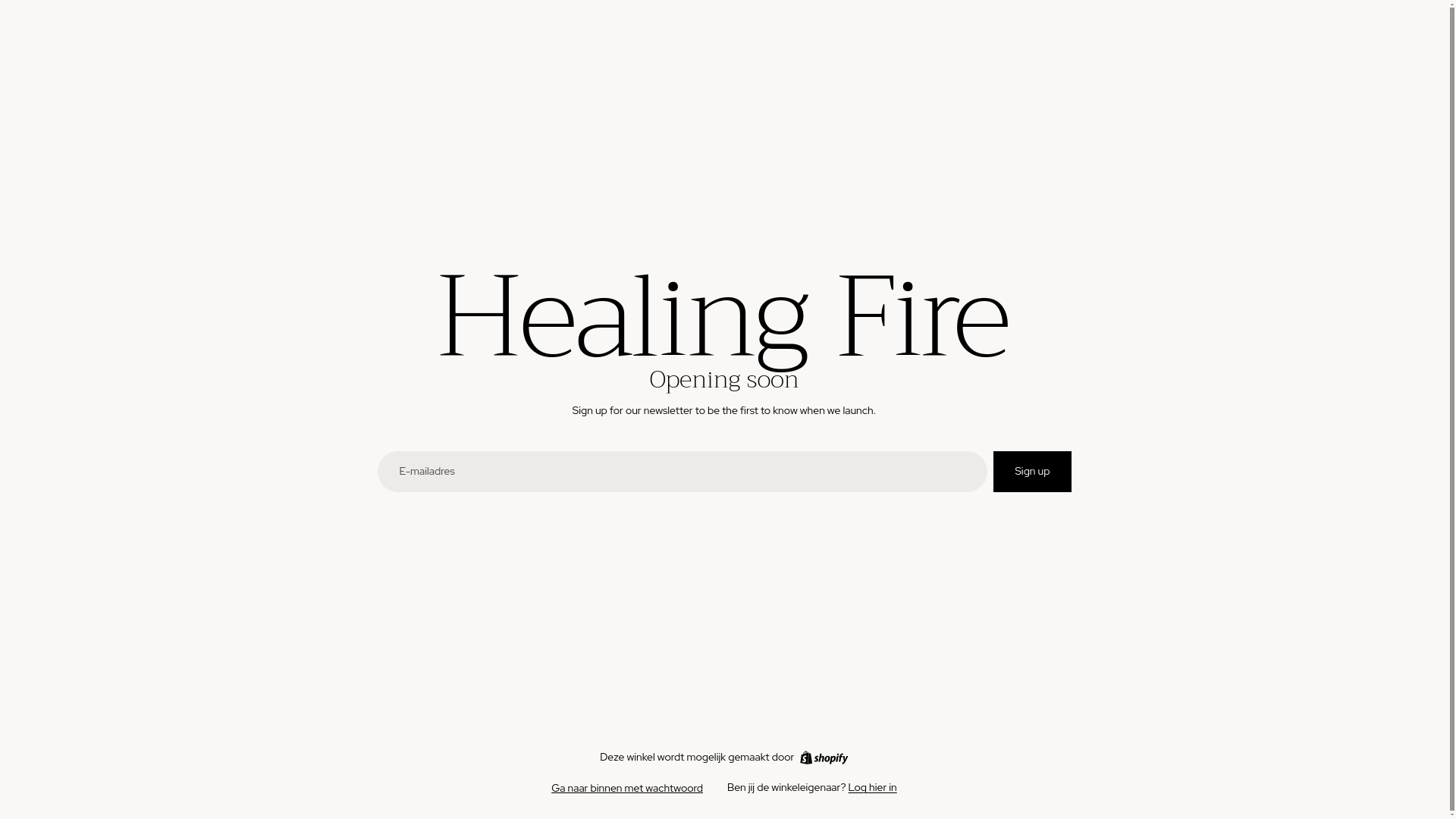 website screenshot of https://healingfire.be/