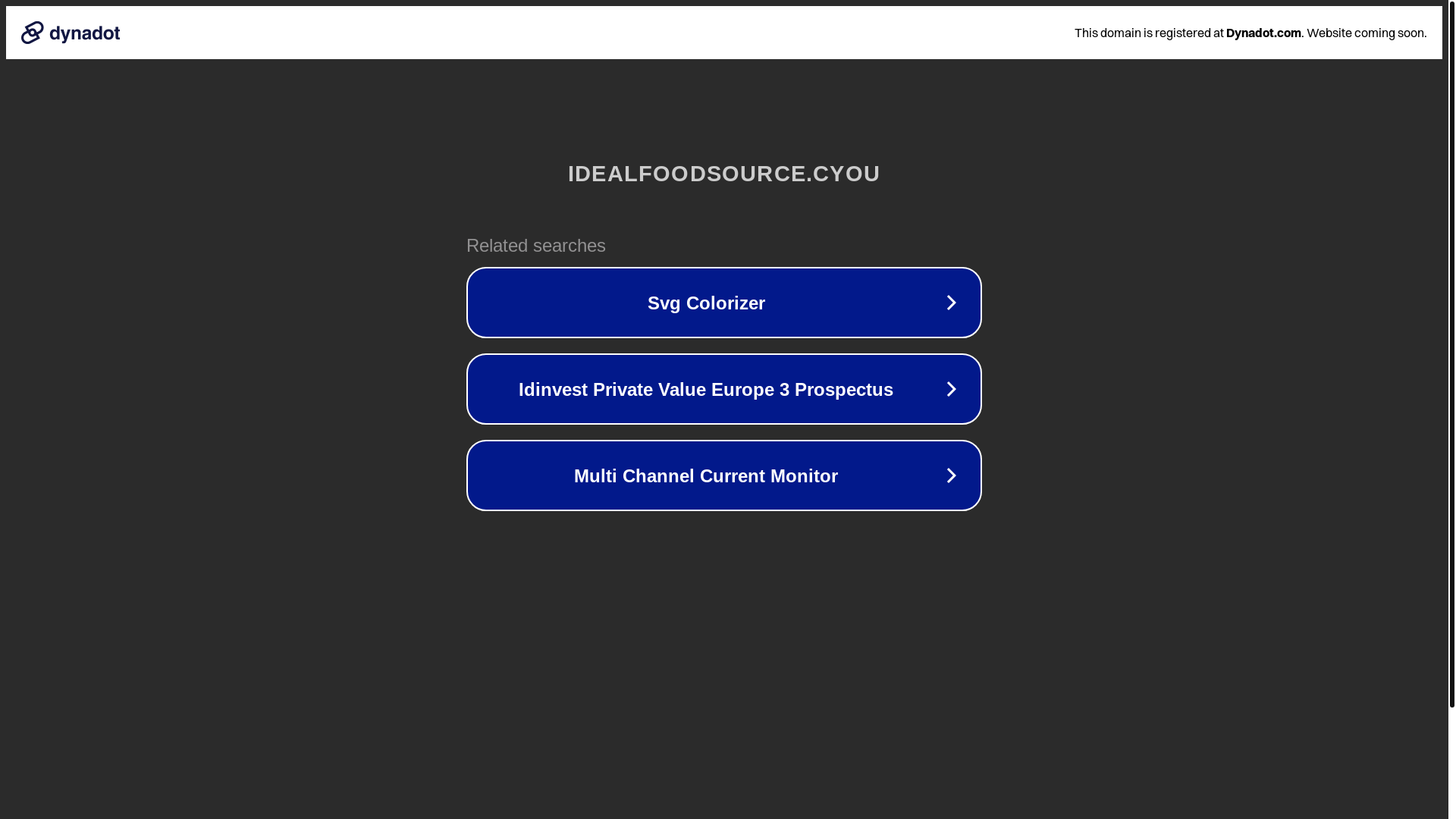 website screenshot of https://idealfoodsource.cyou/