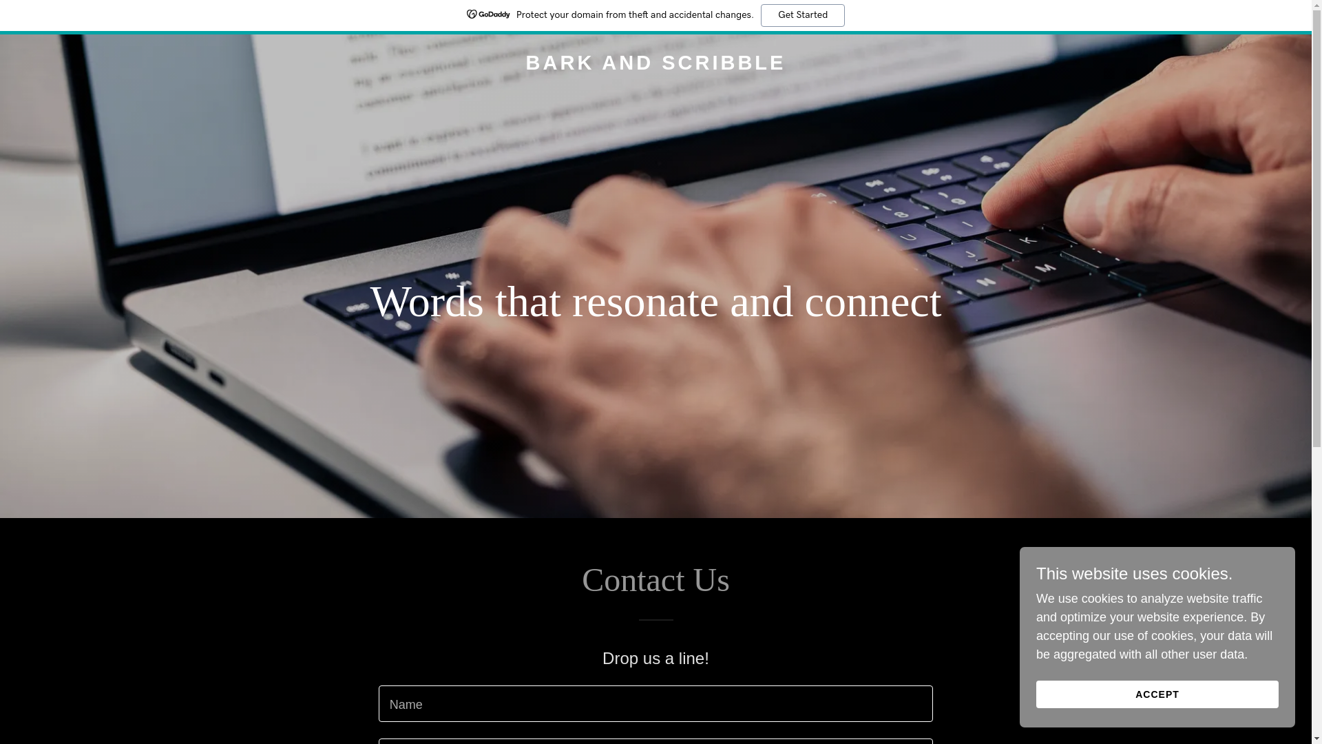 website screenshot of https://barkandscribble.com/