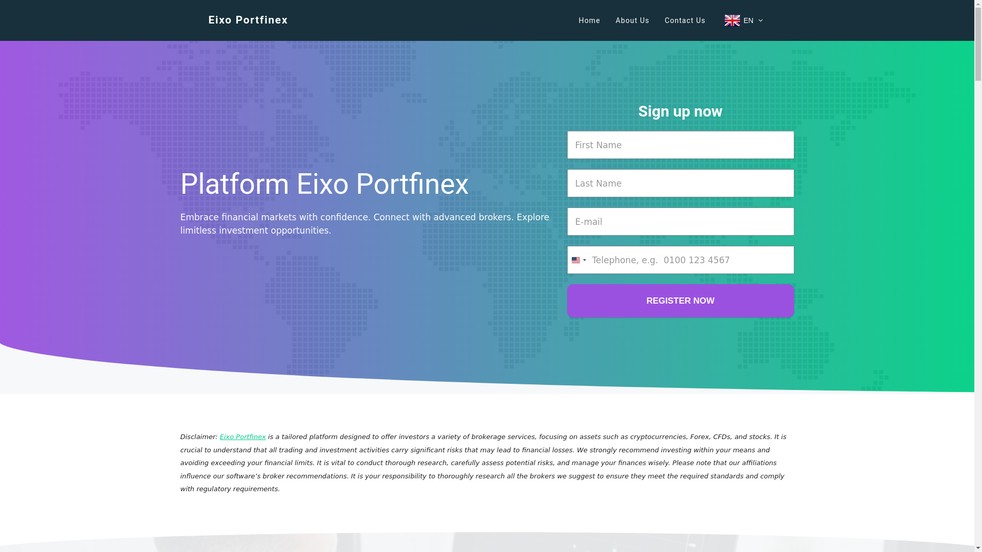 website screenshot of https://eixoportfinex.com