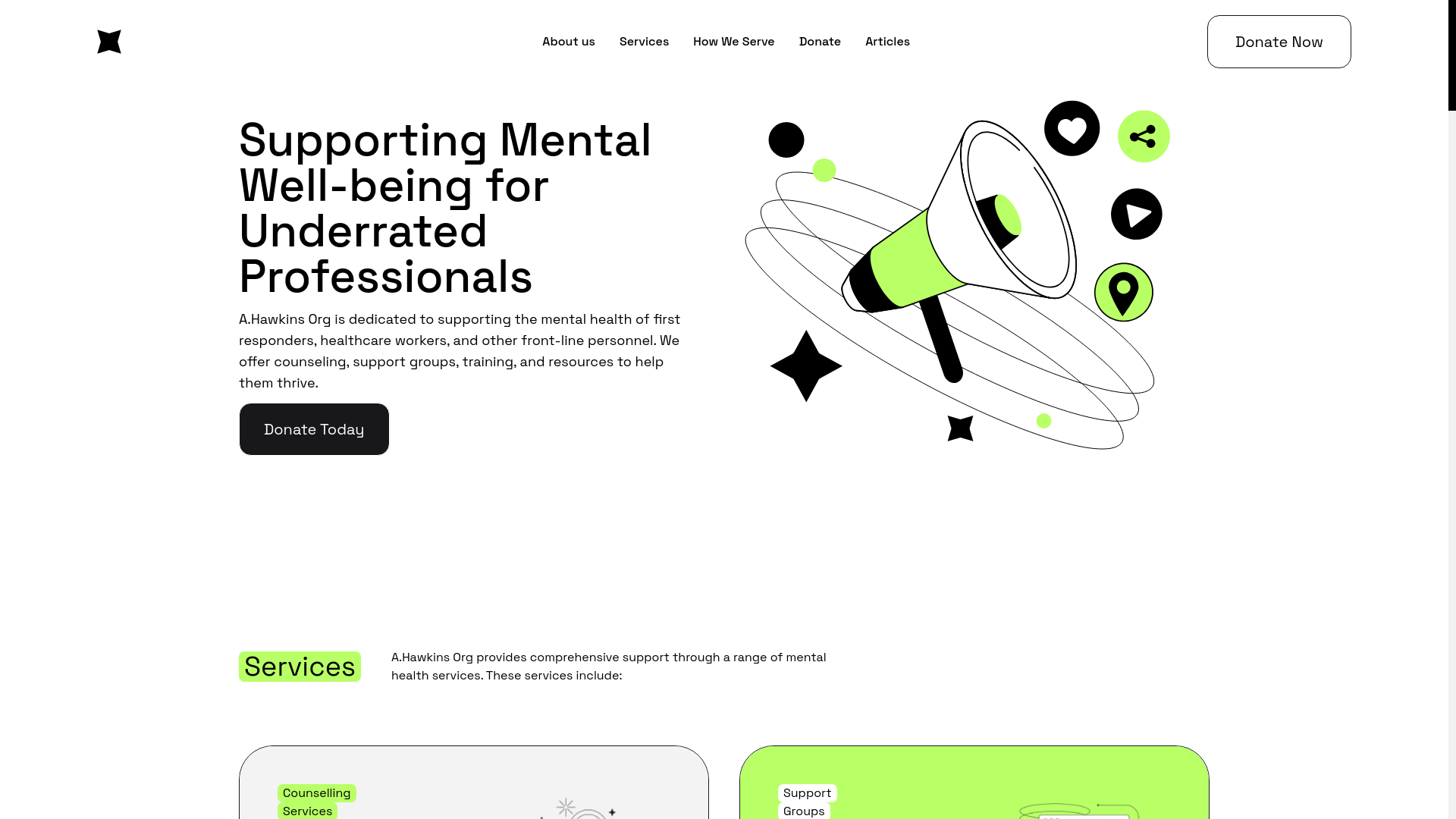 website screenshot of https://ahawkins.pages.dev/