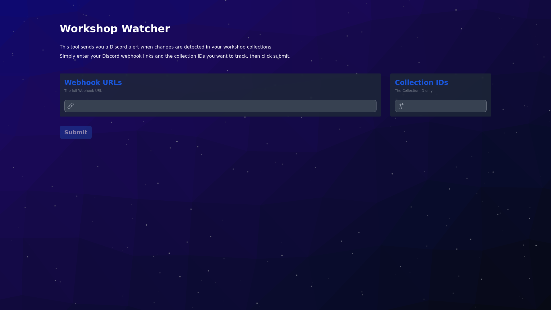 website screenshot of https://workshop-watcher.pages.dev/