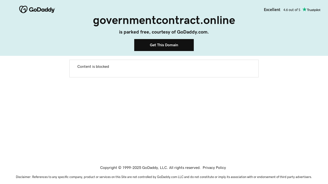 website screenshot of https://governmentcontract.online/