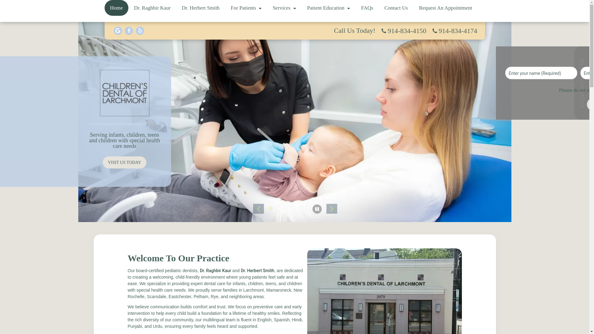 website screenshot of https://kidsdentalbridgeport.com/