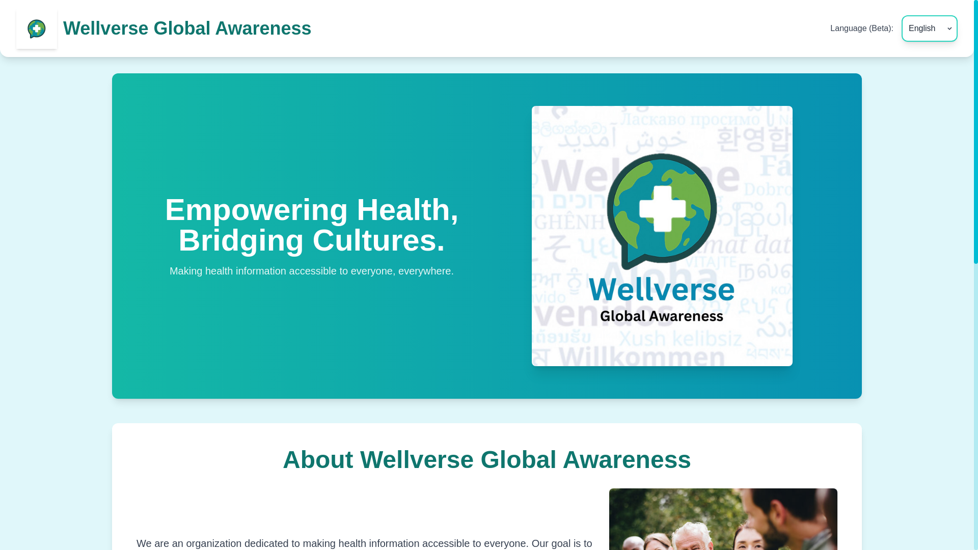 website screenshot of https://wellverseglobalawareness.pages.dev/