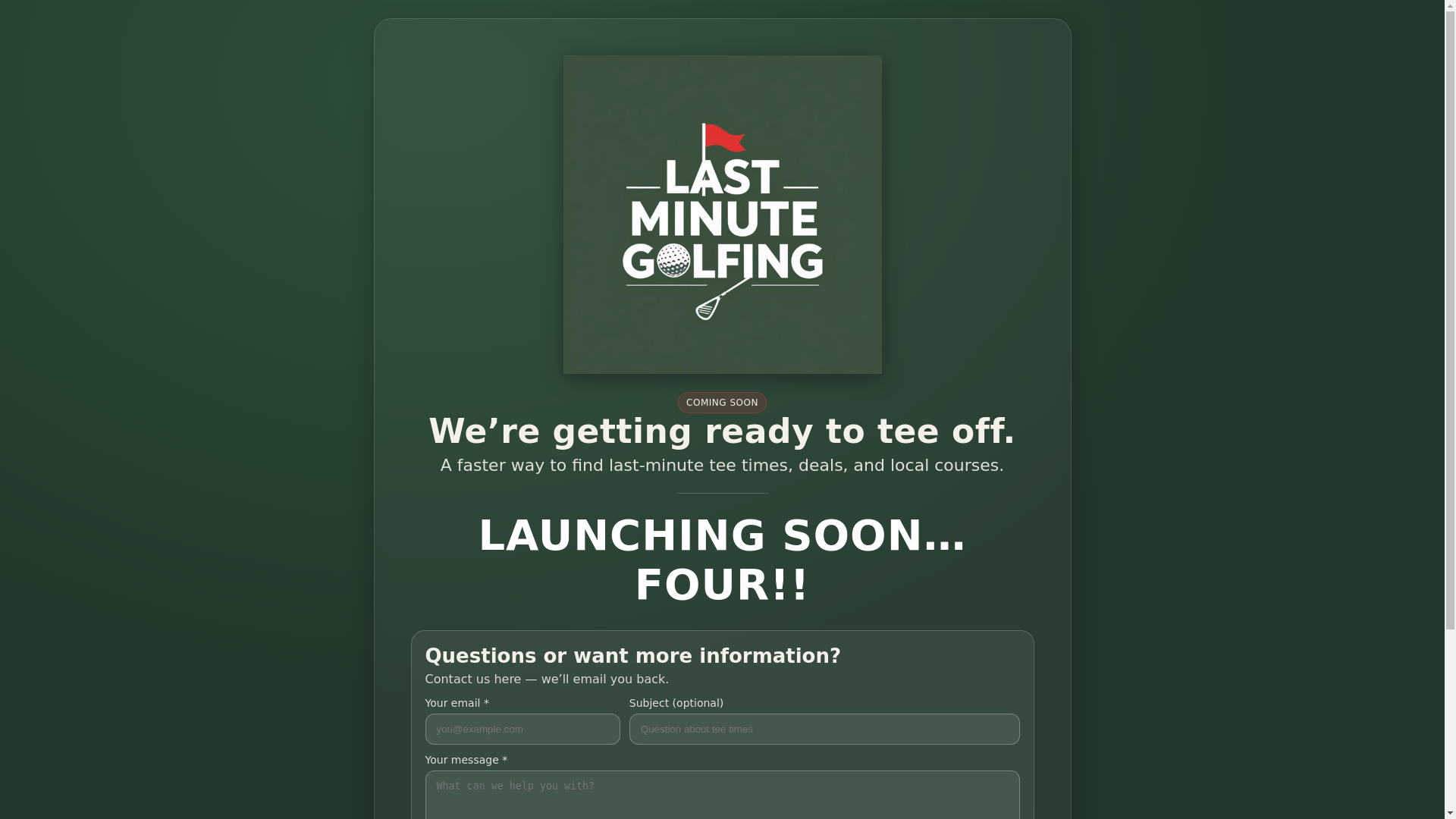 website screenshot of https://lastminutegolfing.ca/