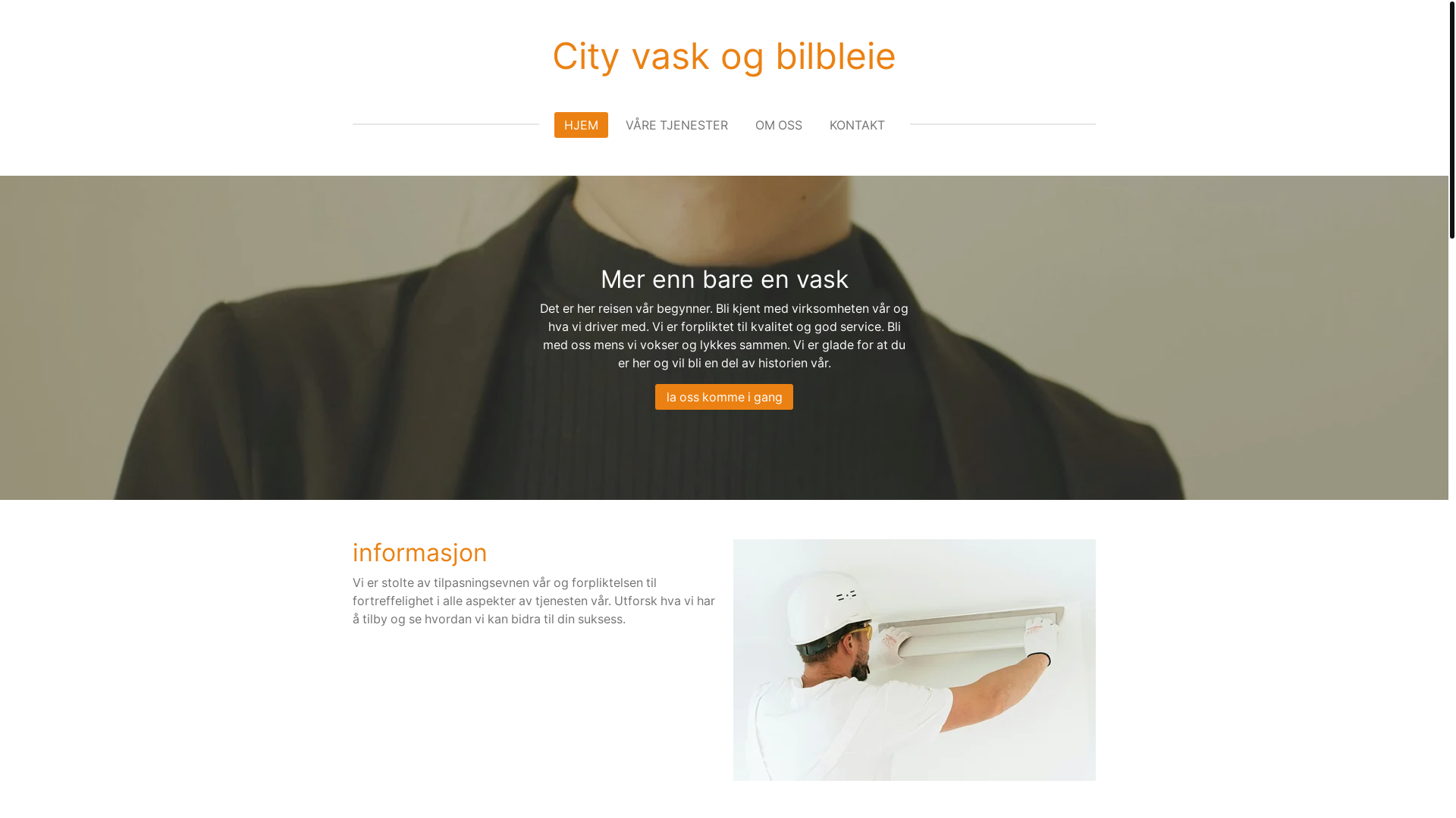 website screenshot of https://cityvaskogbilbleie.com/