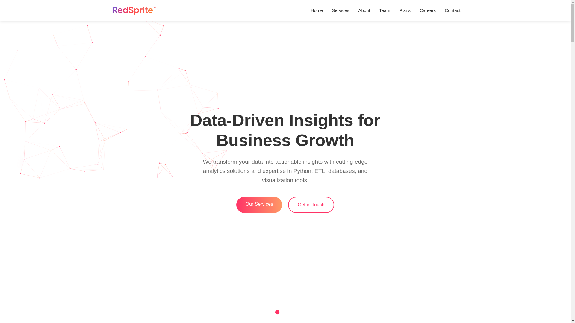 website screenshot of https://redspritetechnologies.com/