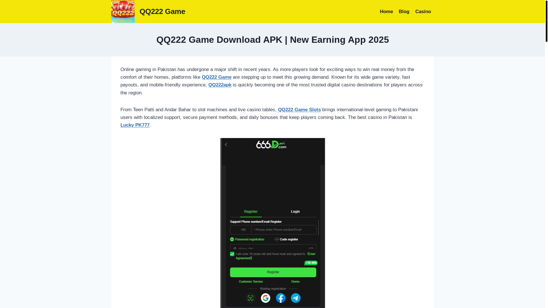 website screenshot of https://qq222game.org