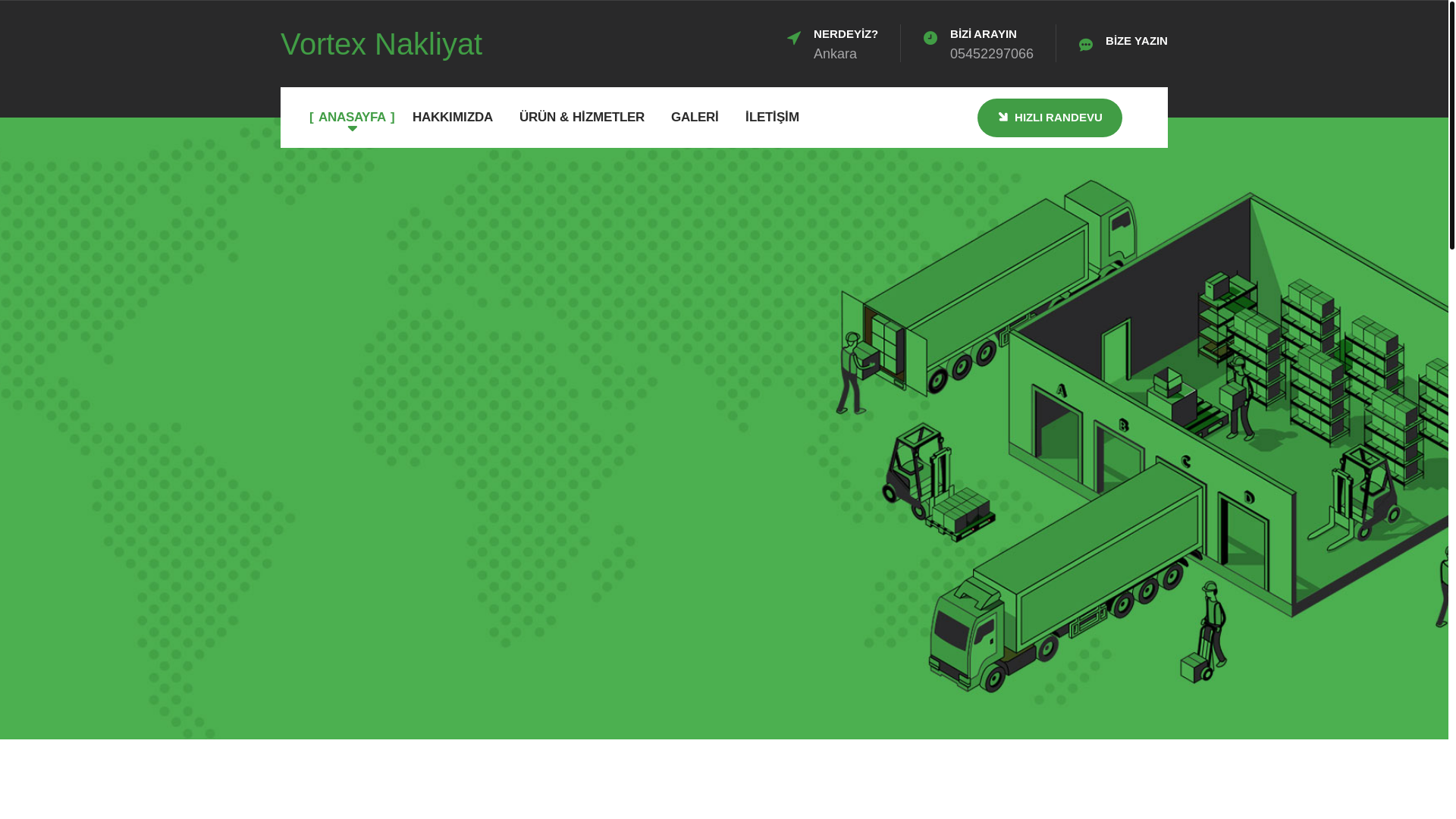 website screenshot of https://vortexnakliyat.com.tr/
