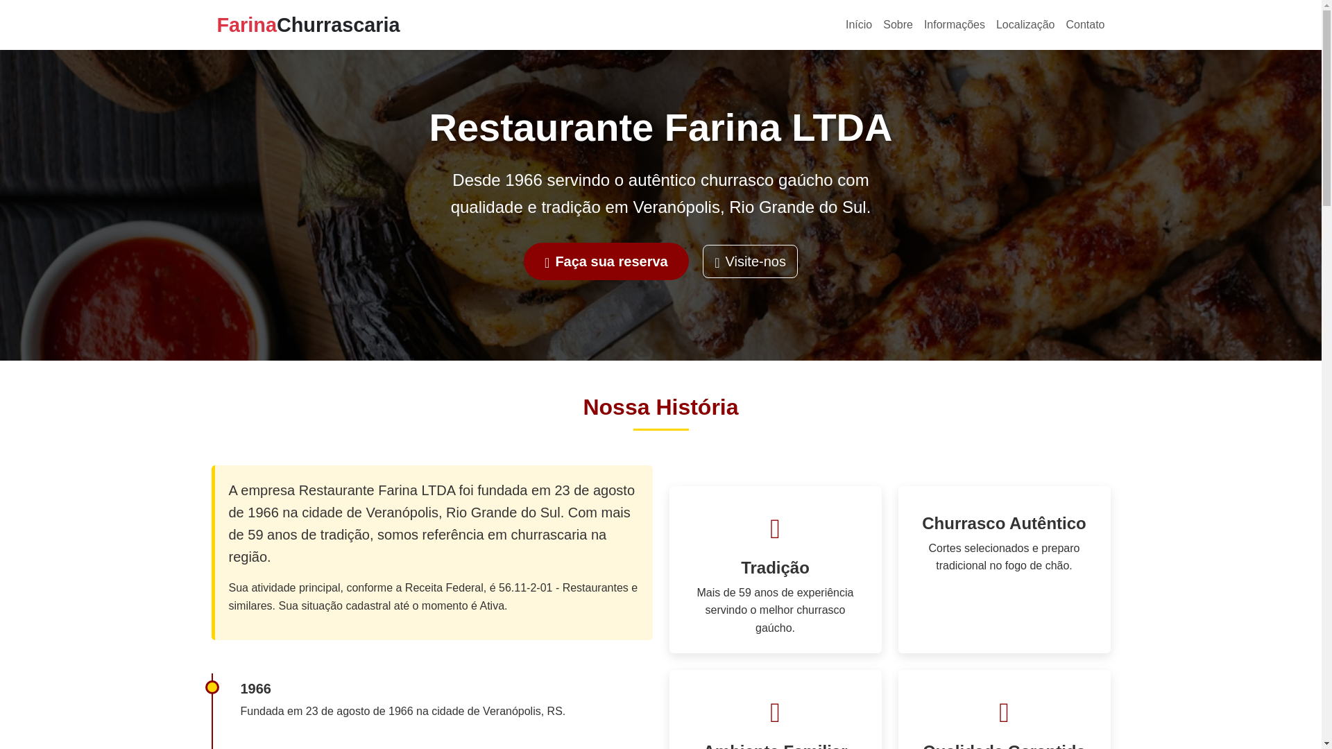 website screenshot of https://restaurantefarina.digital/