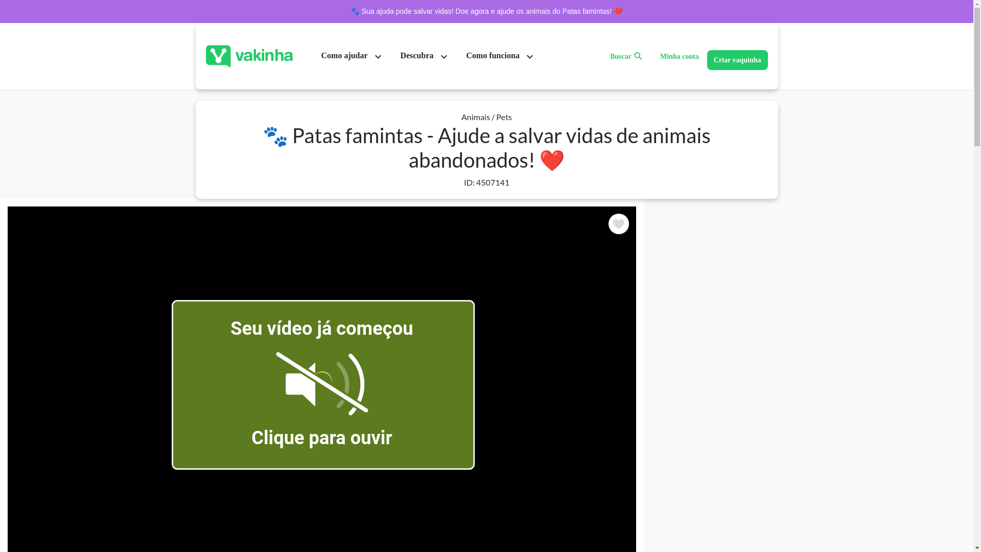 website screenshot of https://ajudepatinhasolidaria.site/