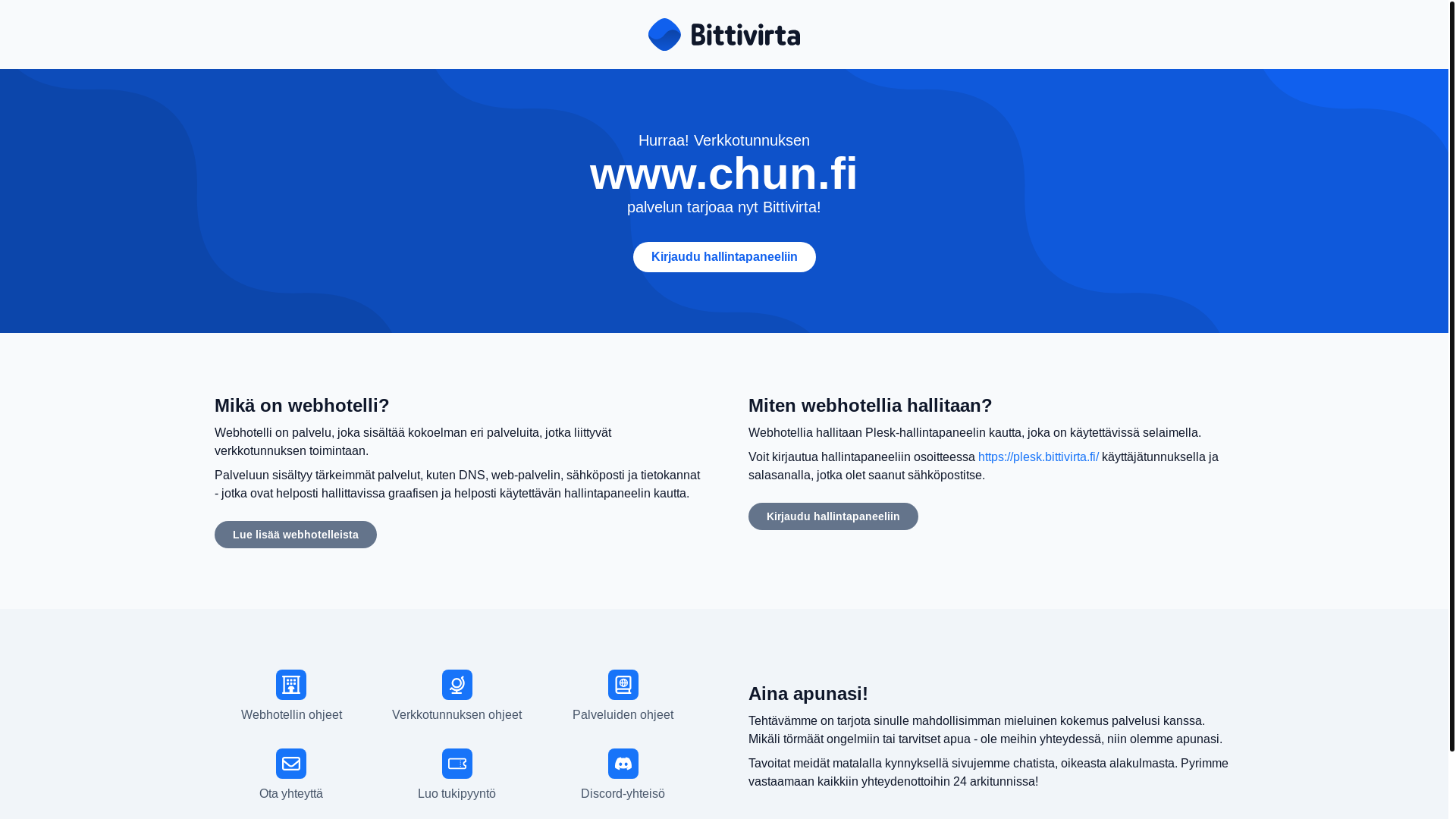 website screenshot of https://chun.fi/