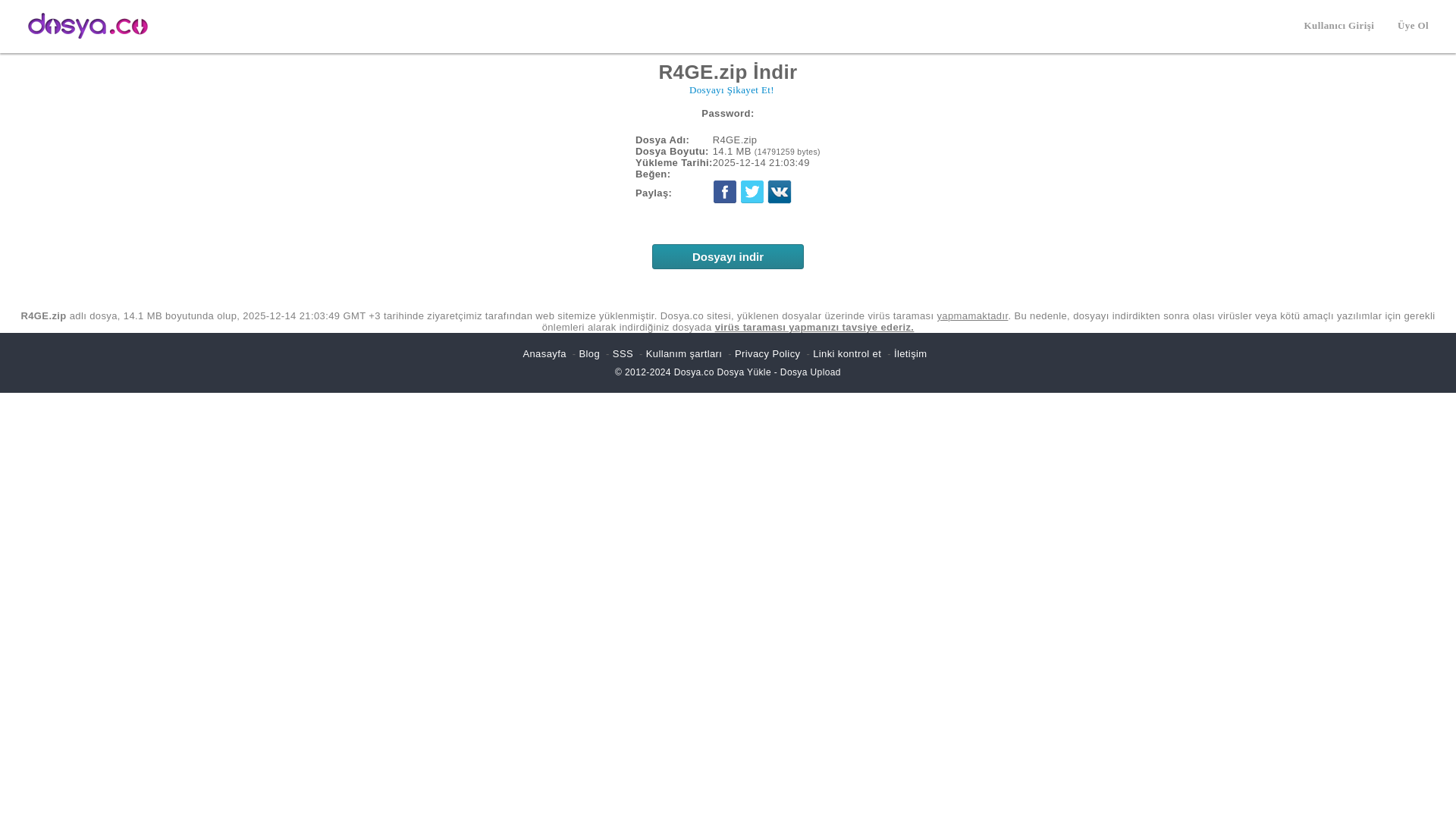website screenshot of https://dosya.co/7kw3j8i7ufpe/R4GE.zip.html