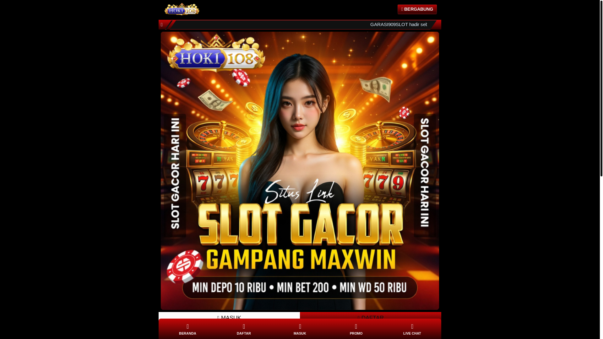 website screenshot of https://garasi909slot.online/