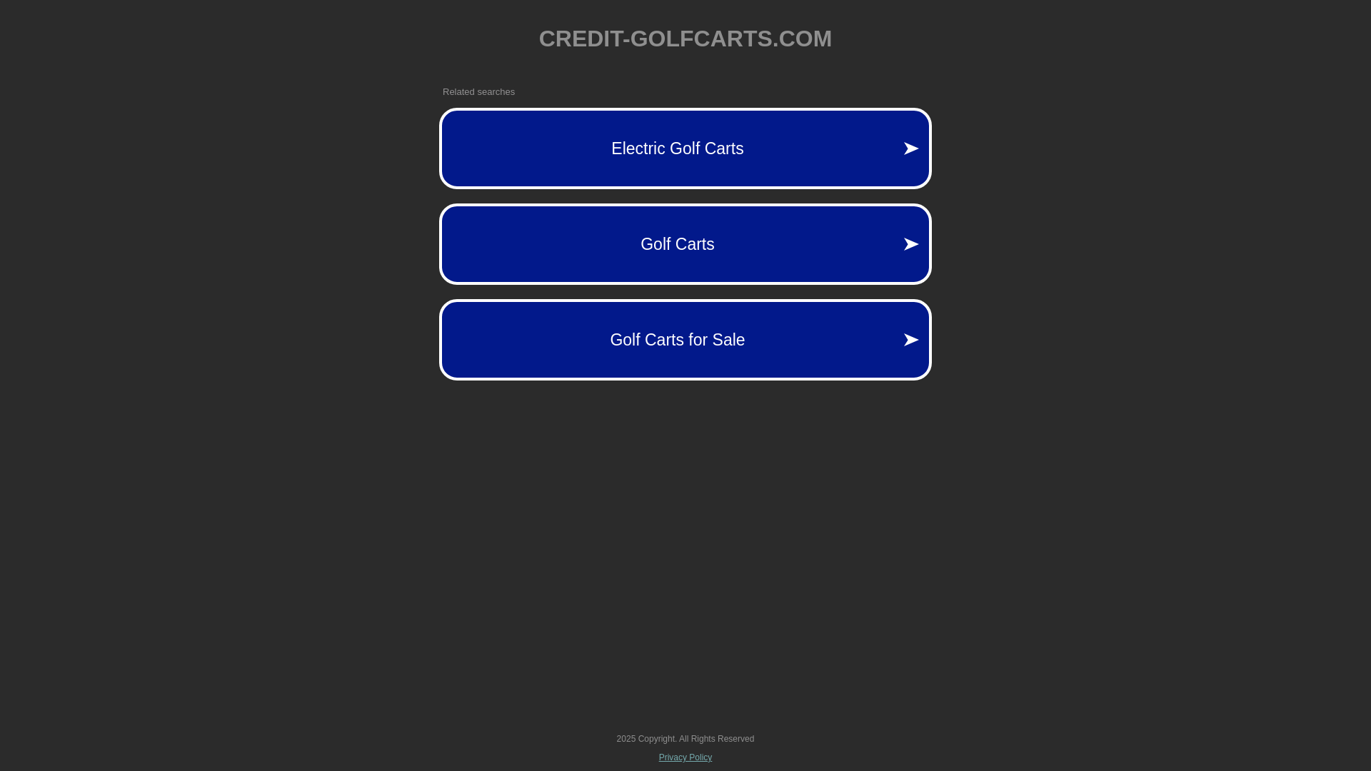 website screenshot of https://credit-golfcarts.com/