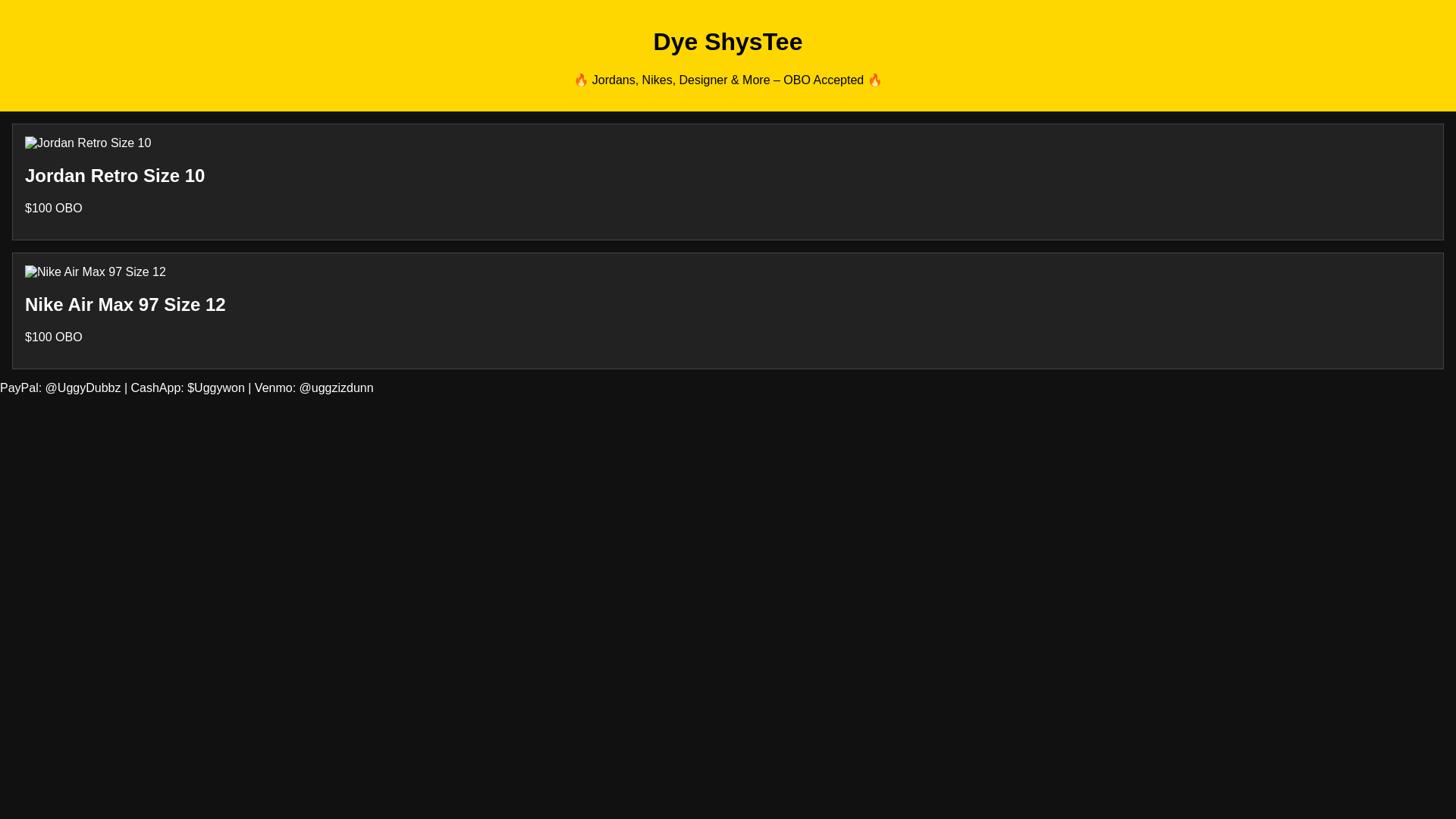 website screenshot of https://dyeshystee.com/