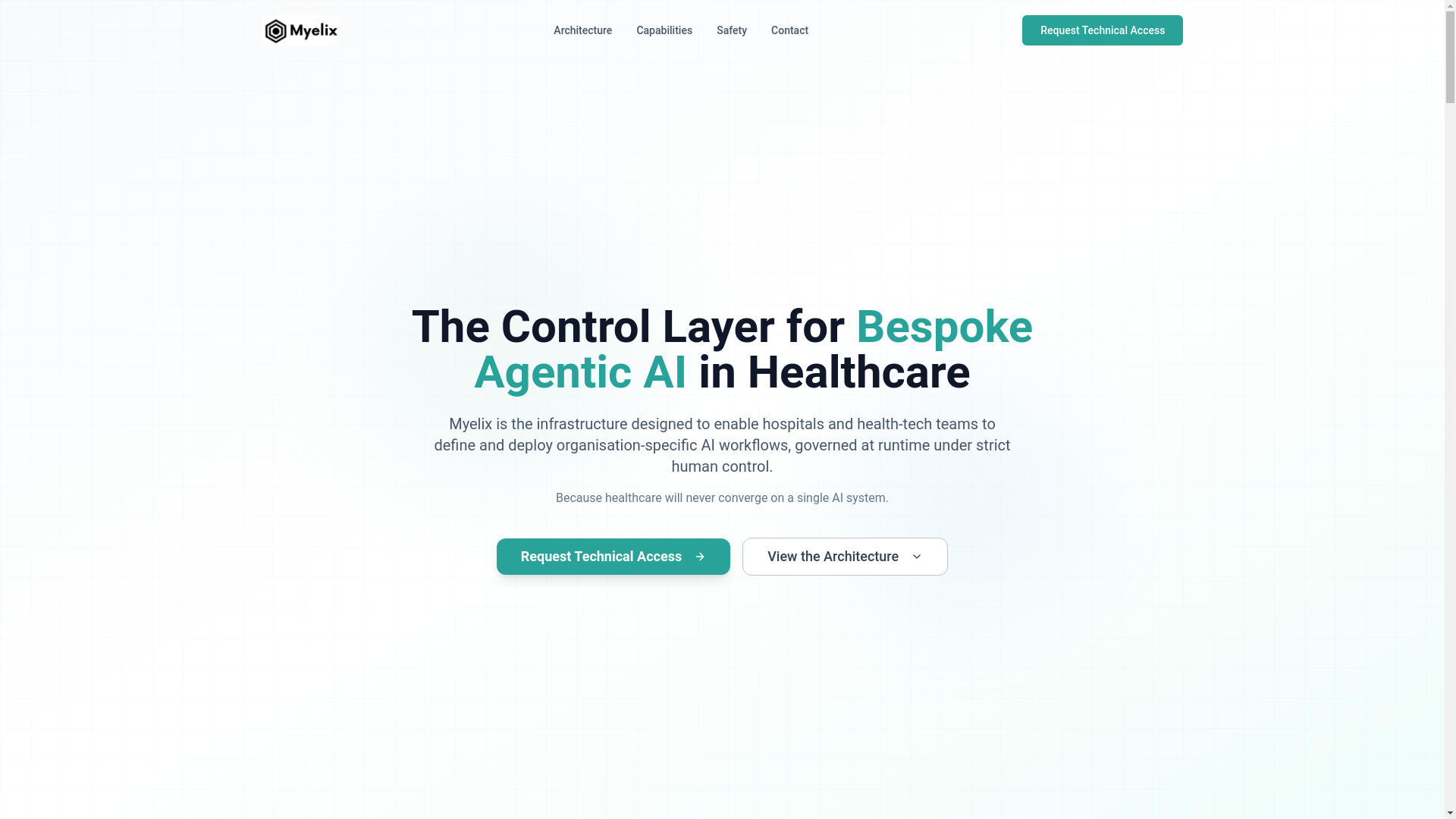 website screenshot of https://www.myelix.ai/