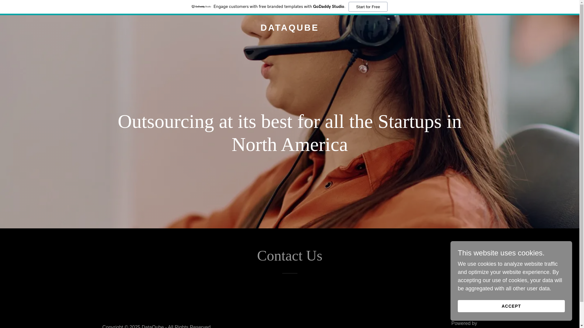 website screenshot of https://dataqube.co.in/