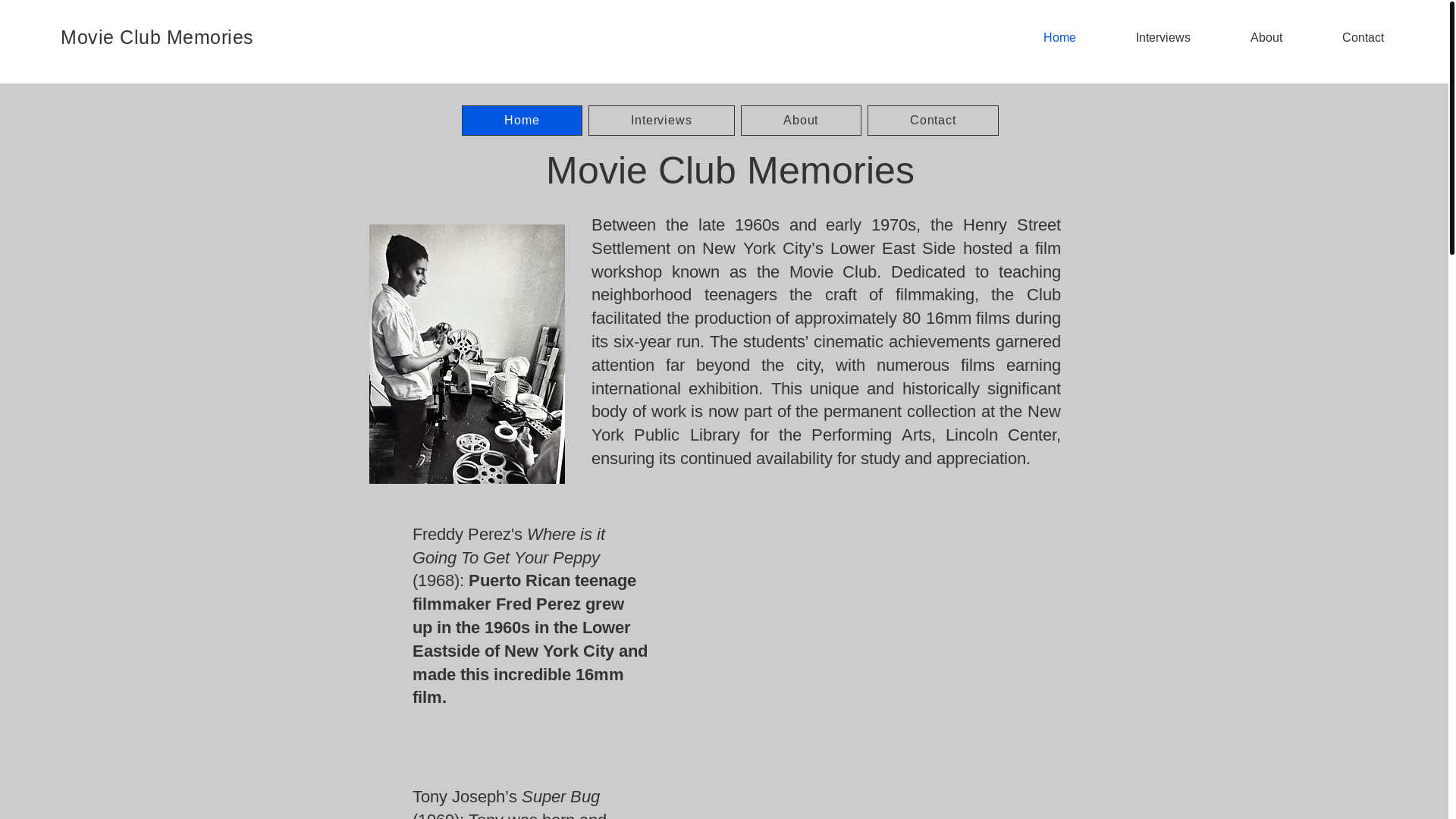 website screenshot of https://movieclubfilms.com/